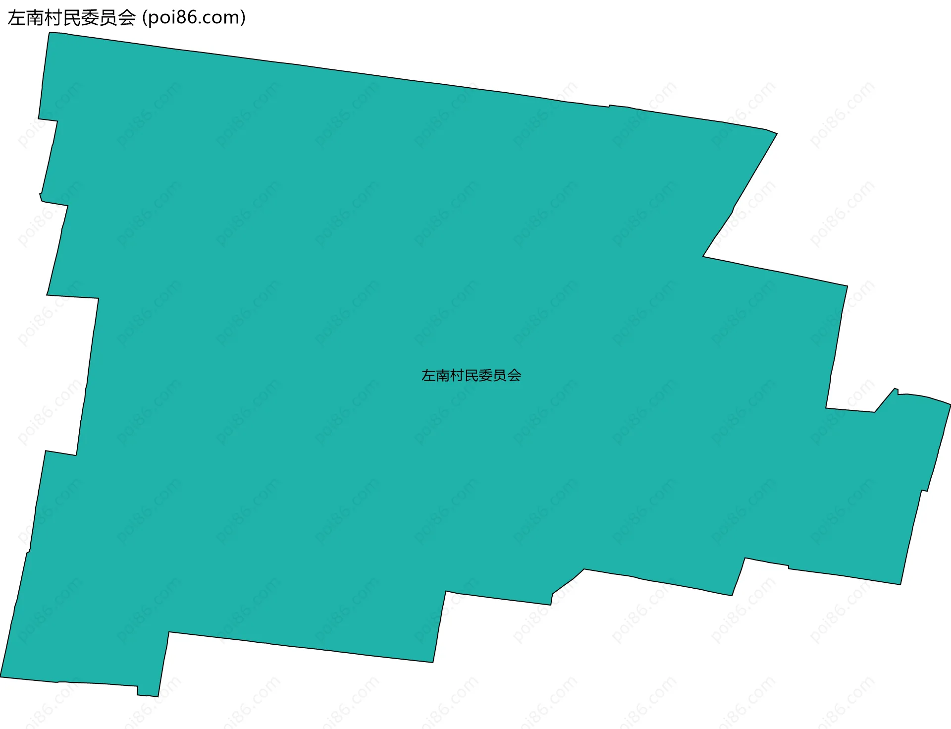 左南村民委员会边界地图