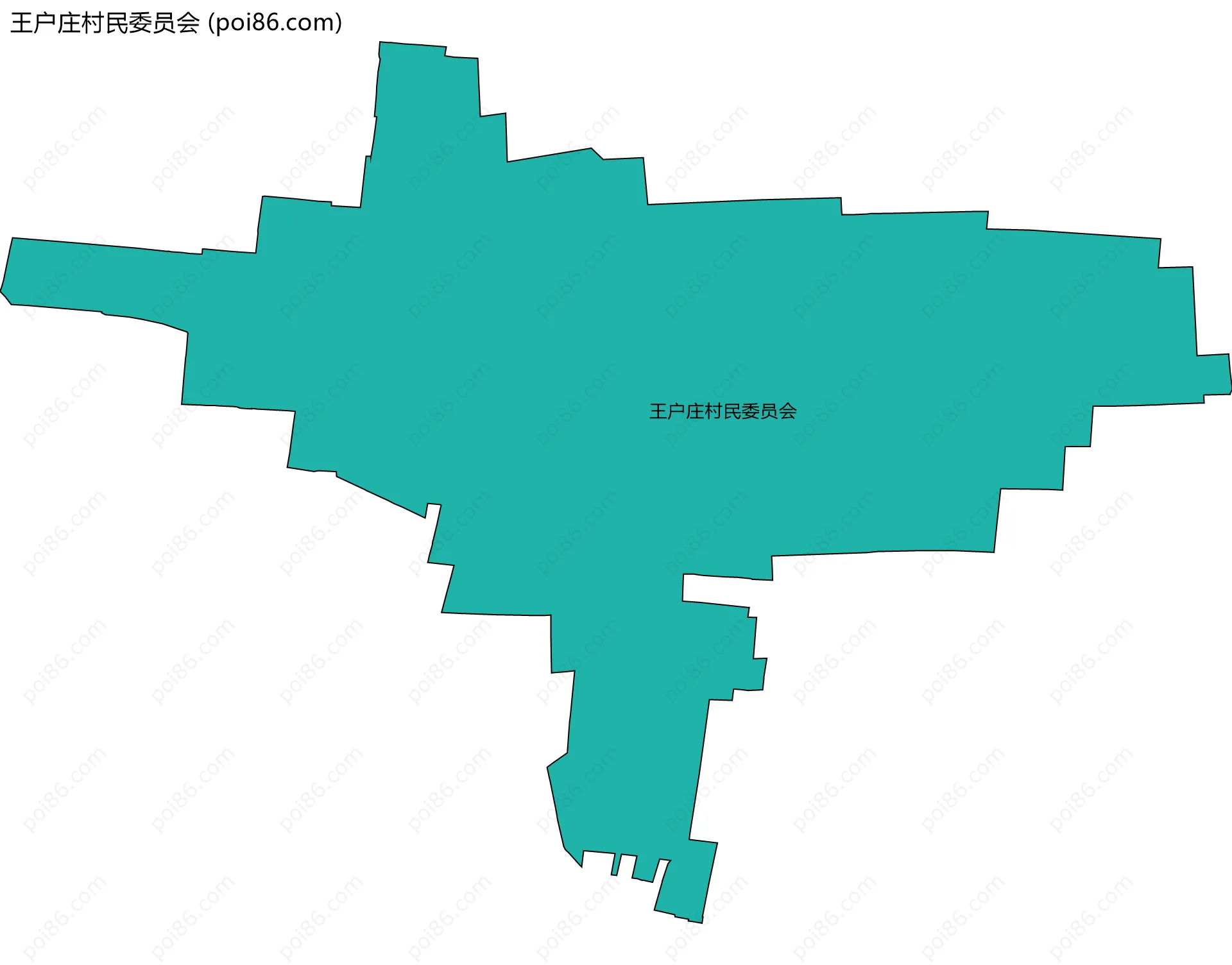 王户庄村民委员会边界地图
