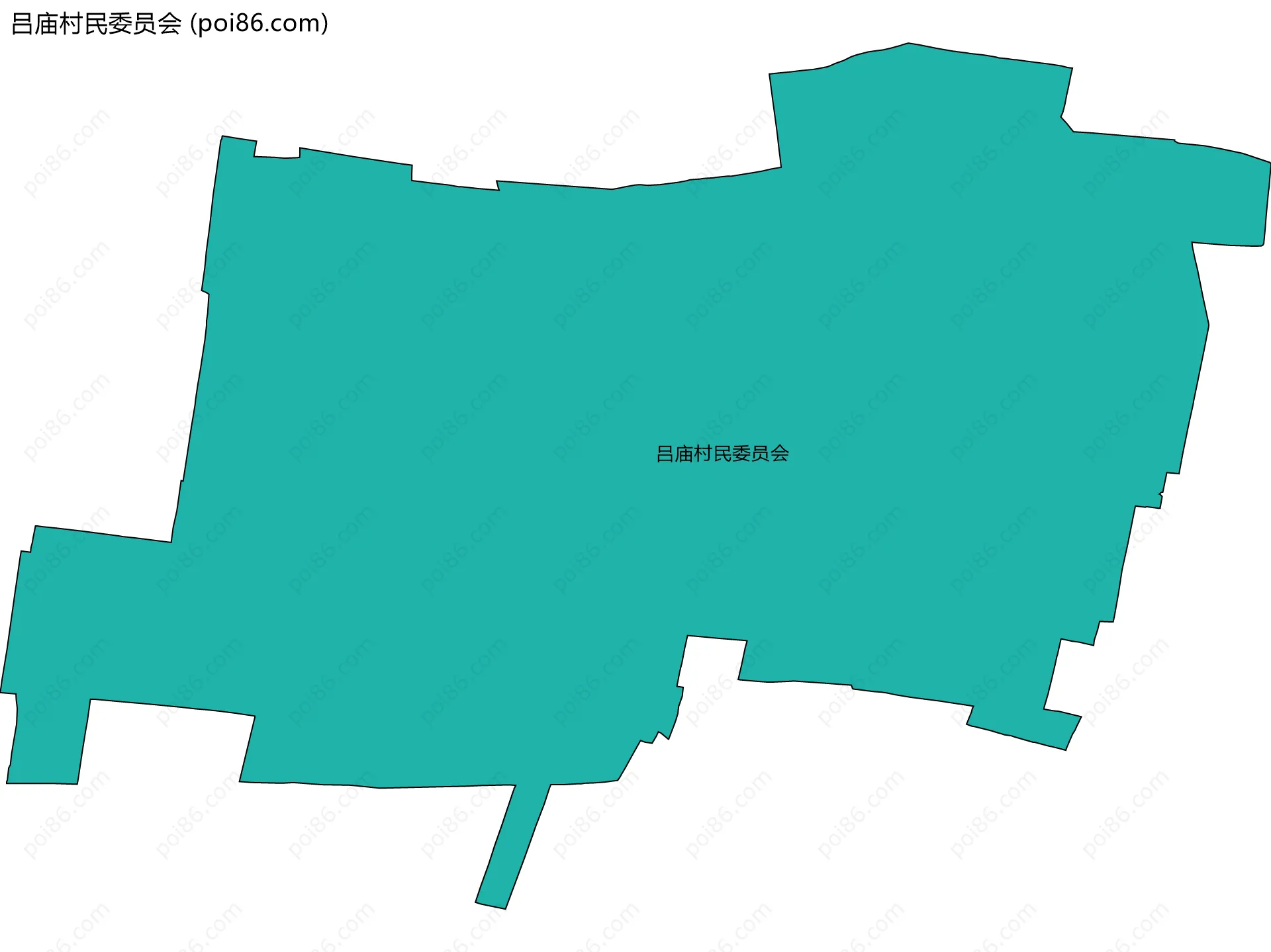 吕庙村民委员会边界地图