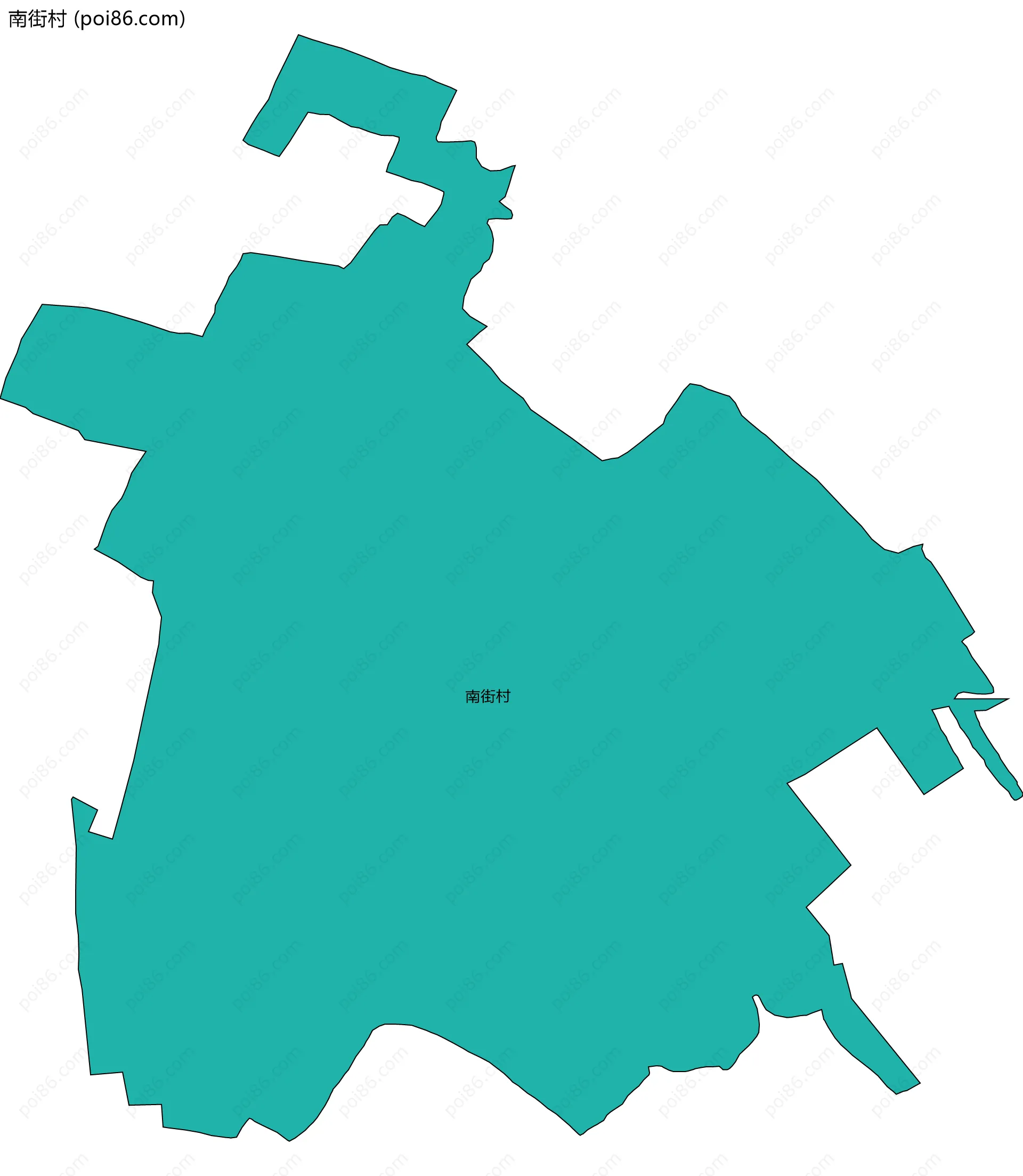 南街村边界地图