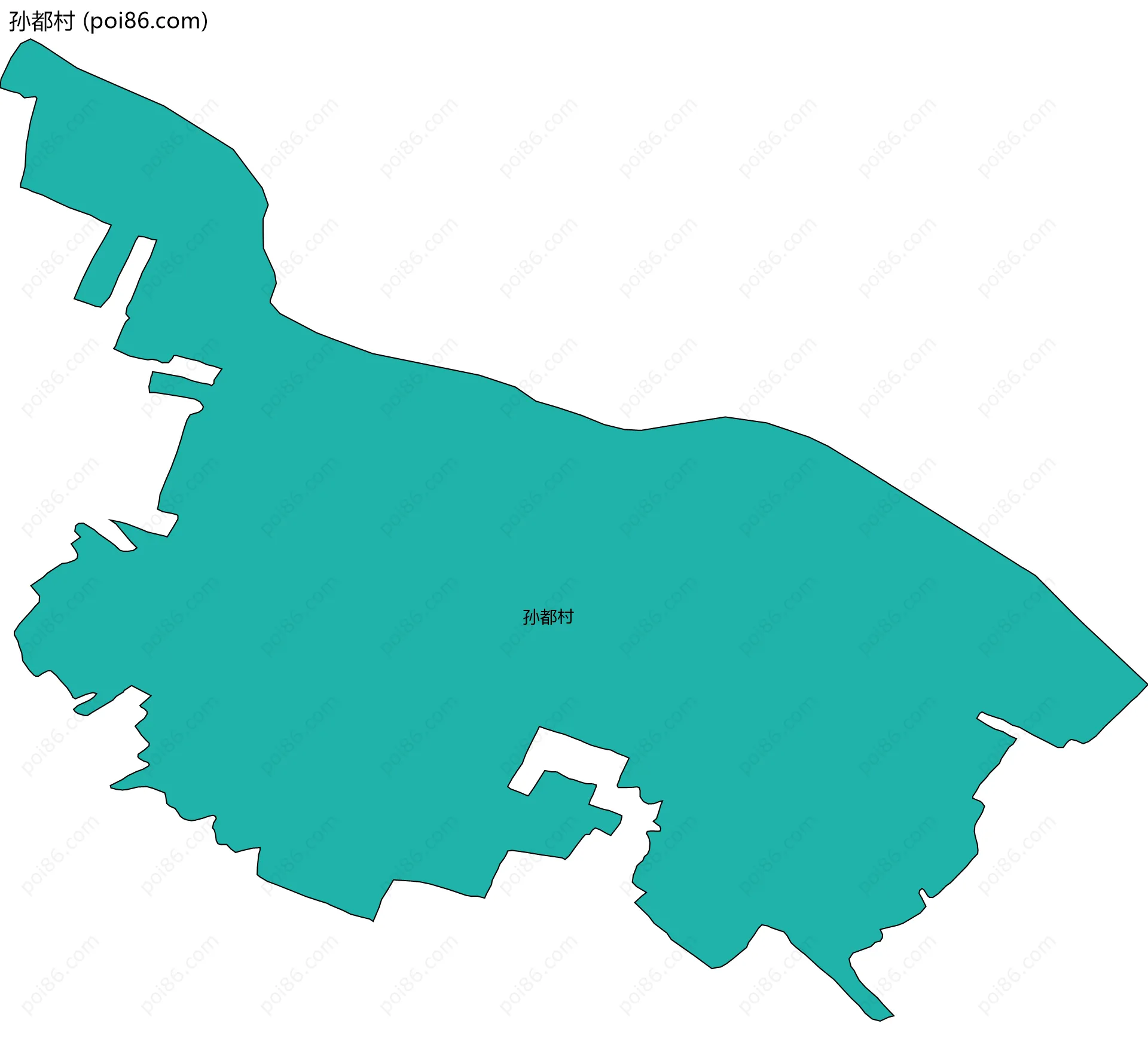 孙都村边界地图