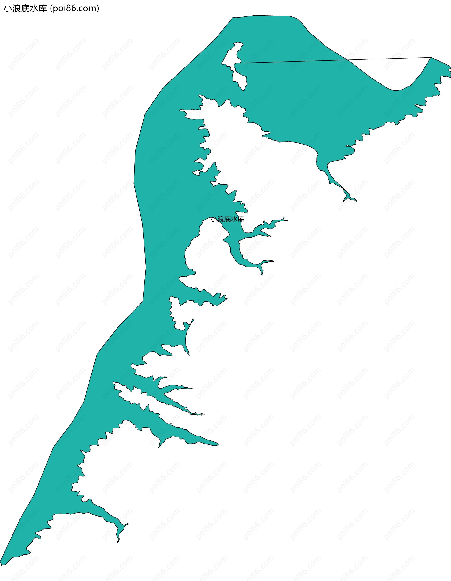 小浪底水库边界地图
