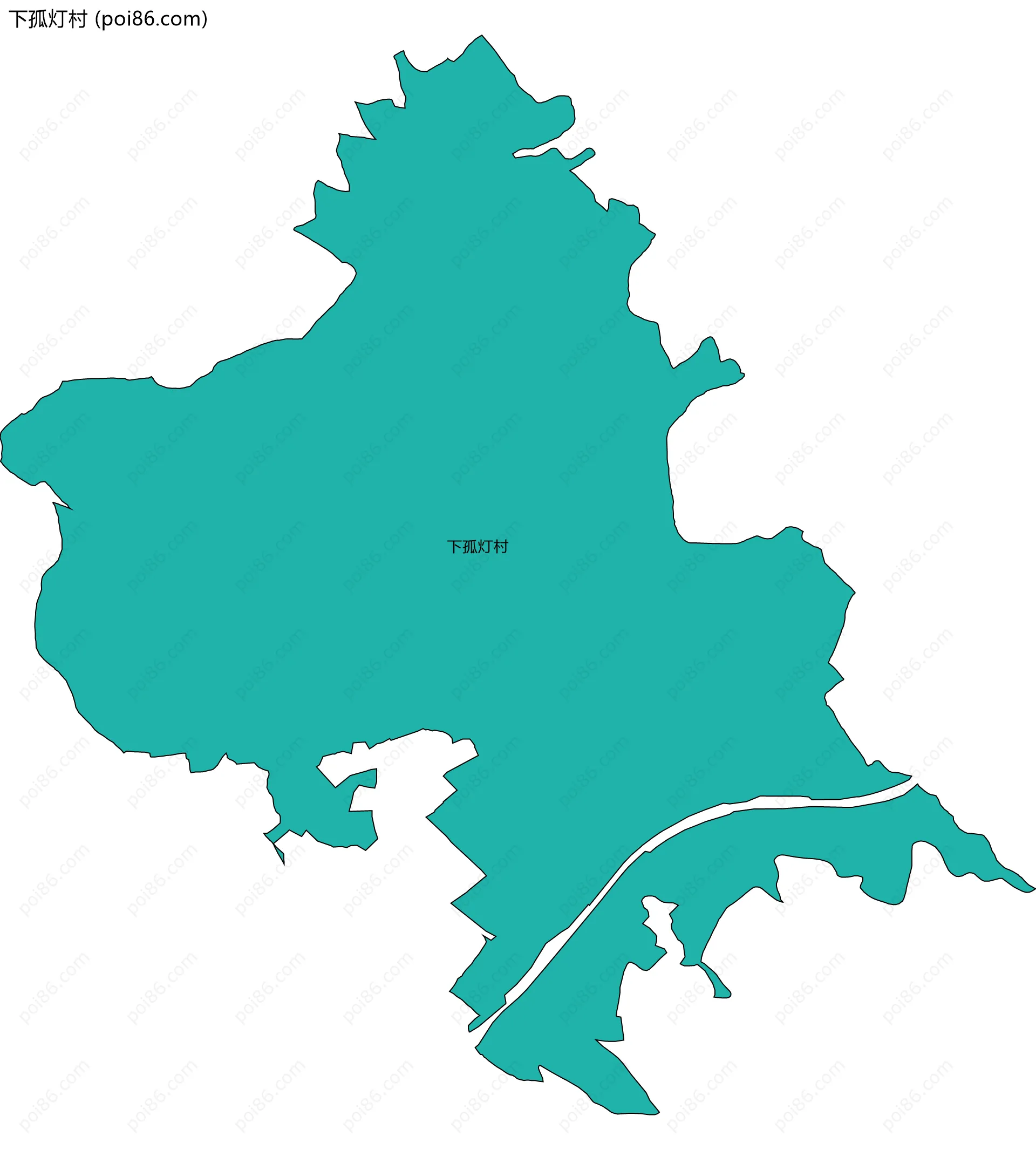 下孤灯村边界地图