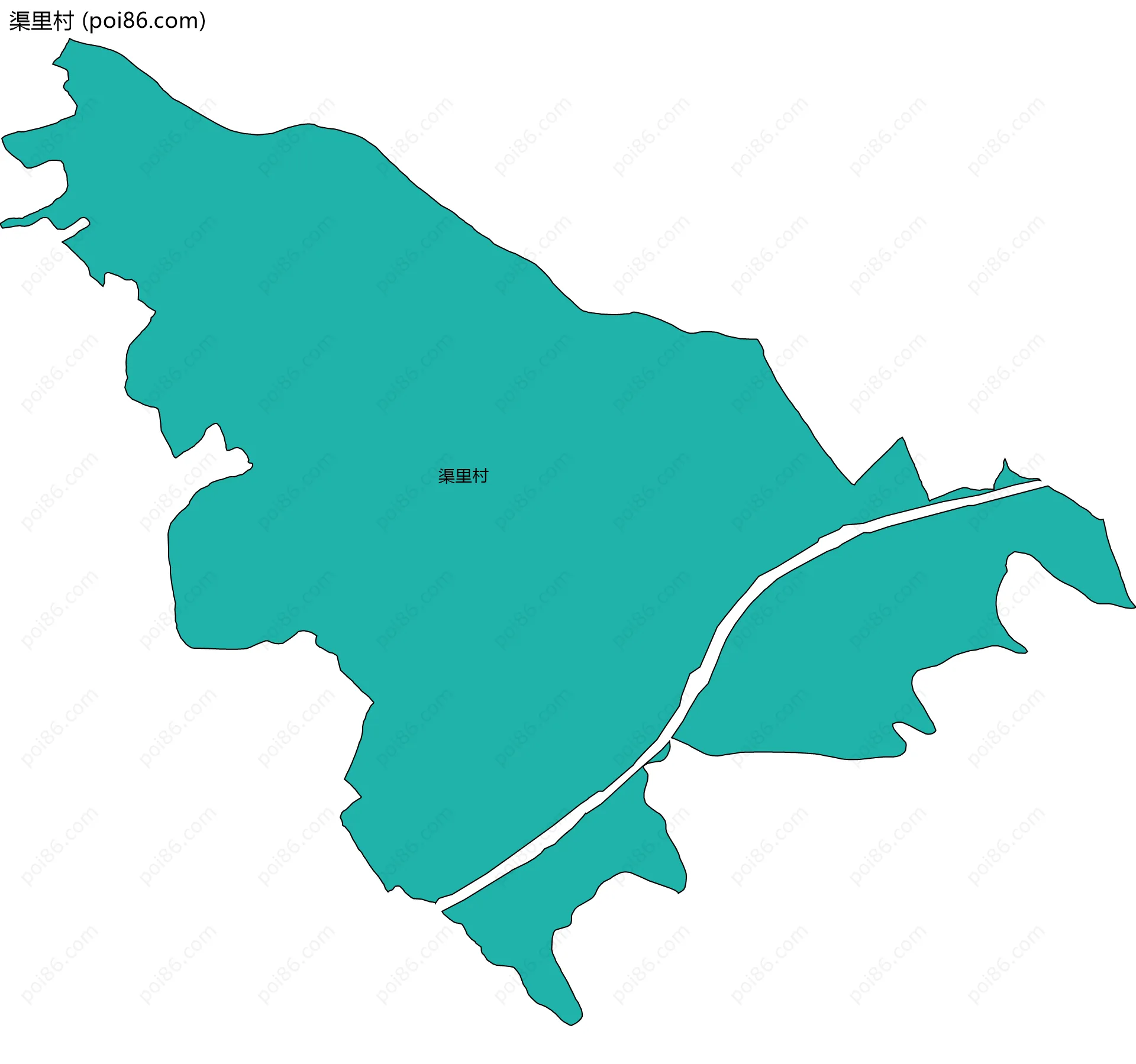 渠里村边界地图