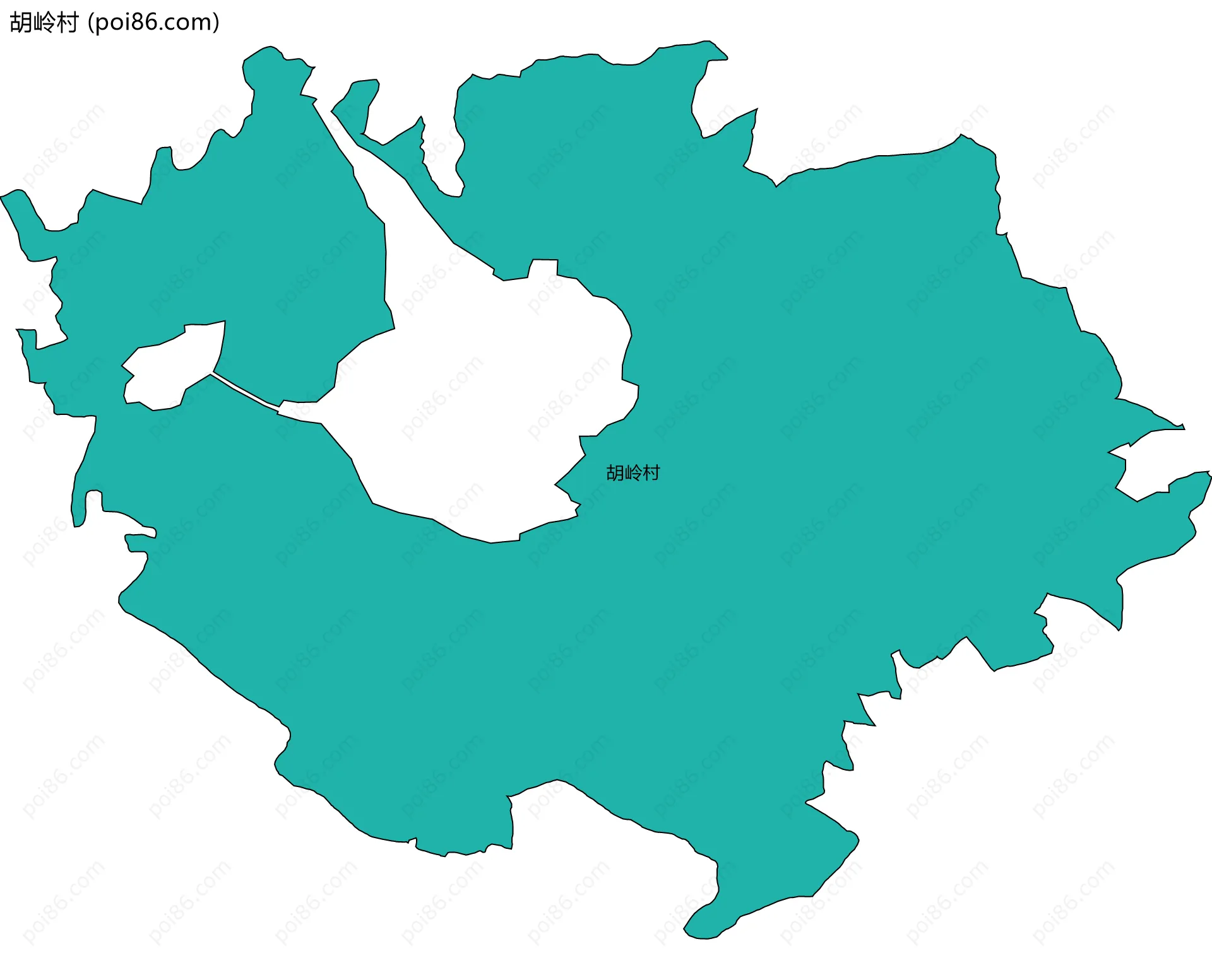 胡岭村边界地图
