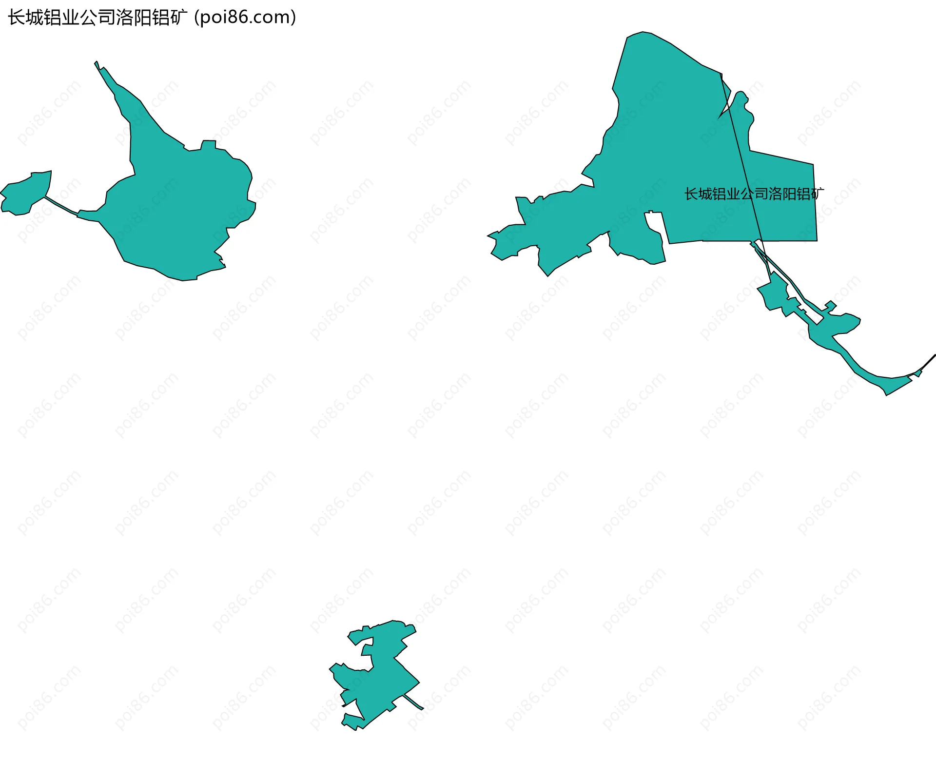 长城铝业公司洛阳铝矿边界地图