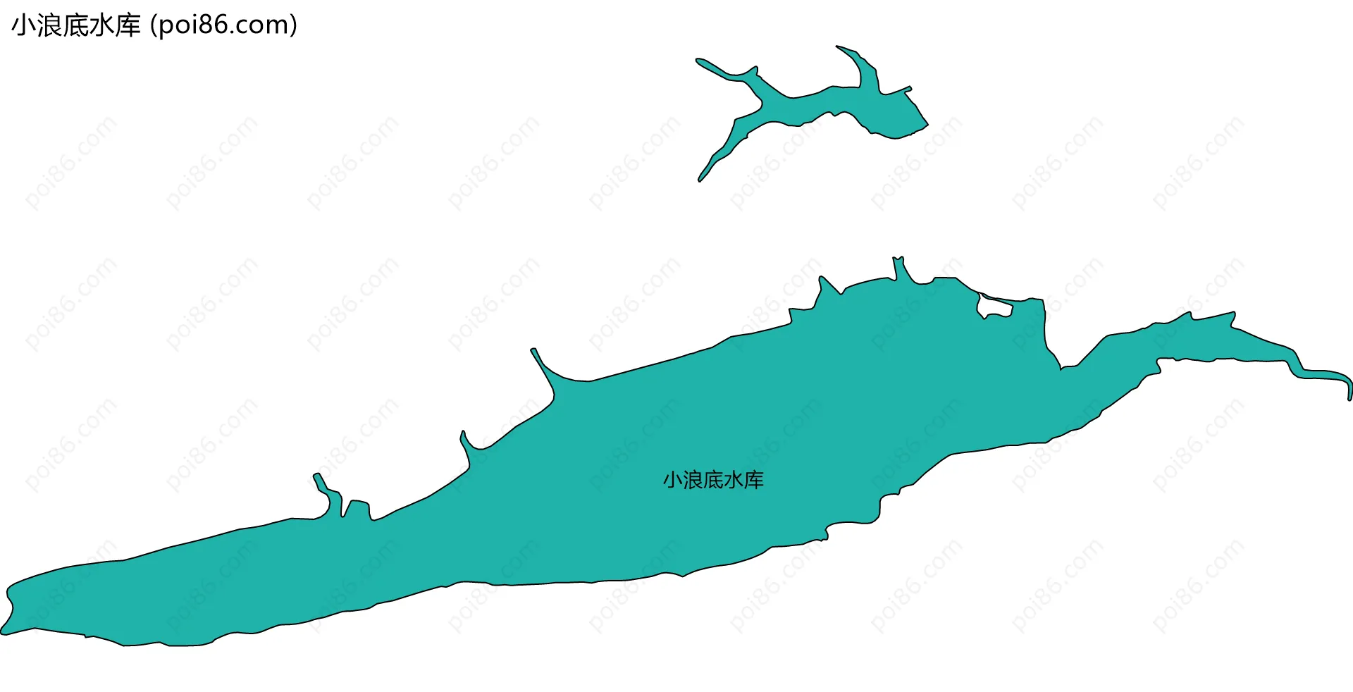 小浪底水库边界地图