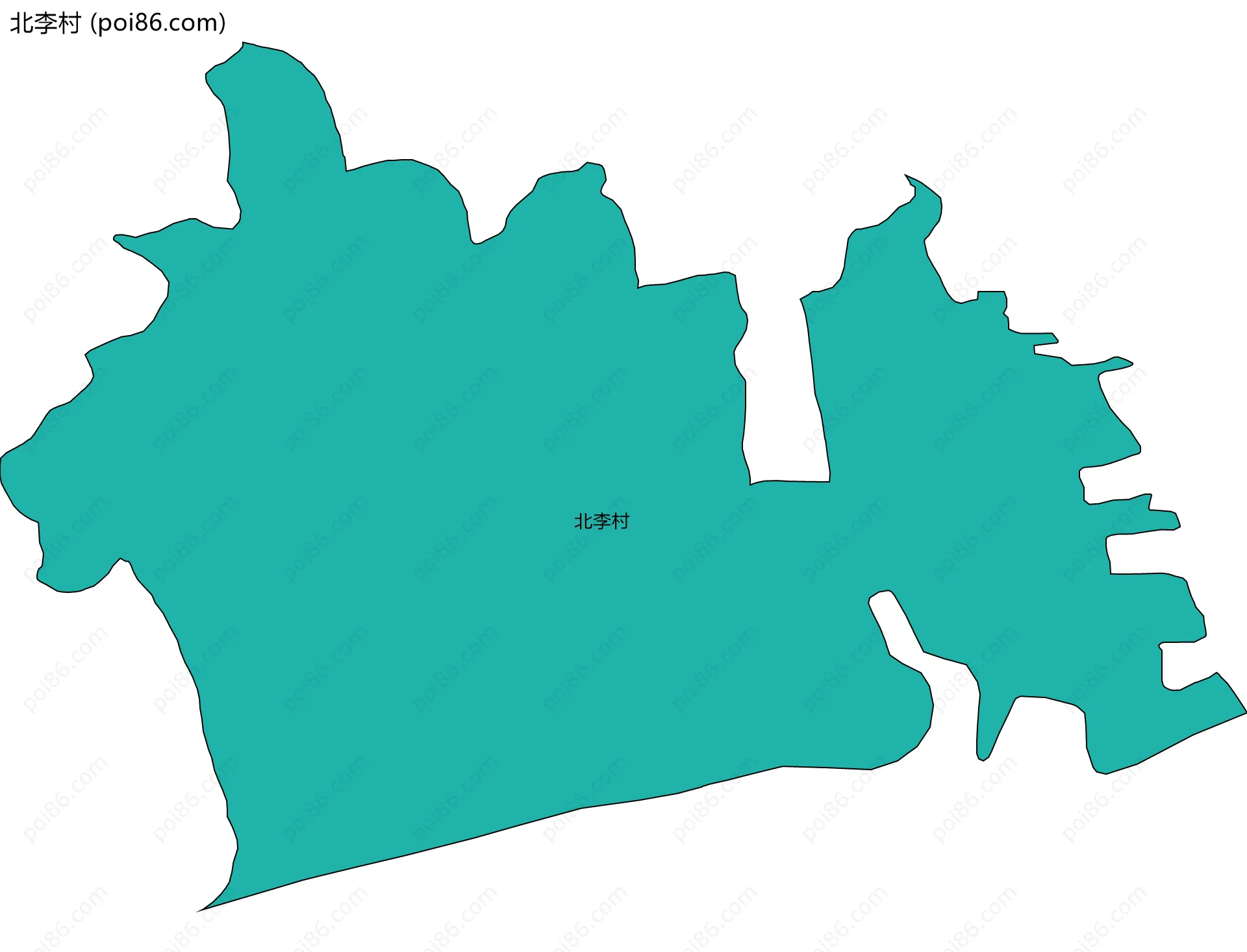 北李村边界地图