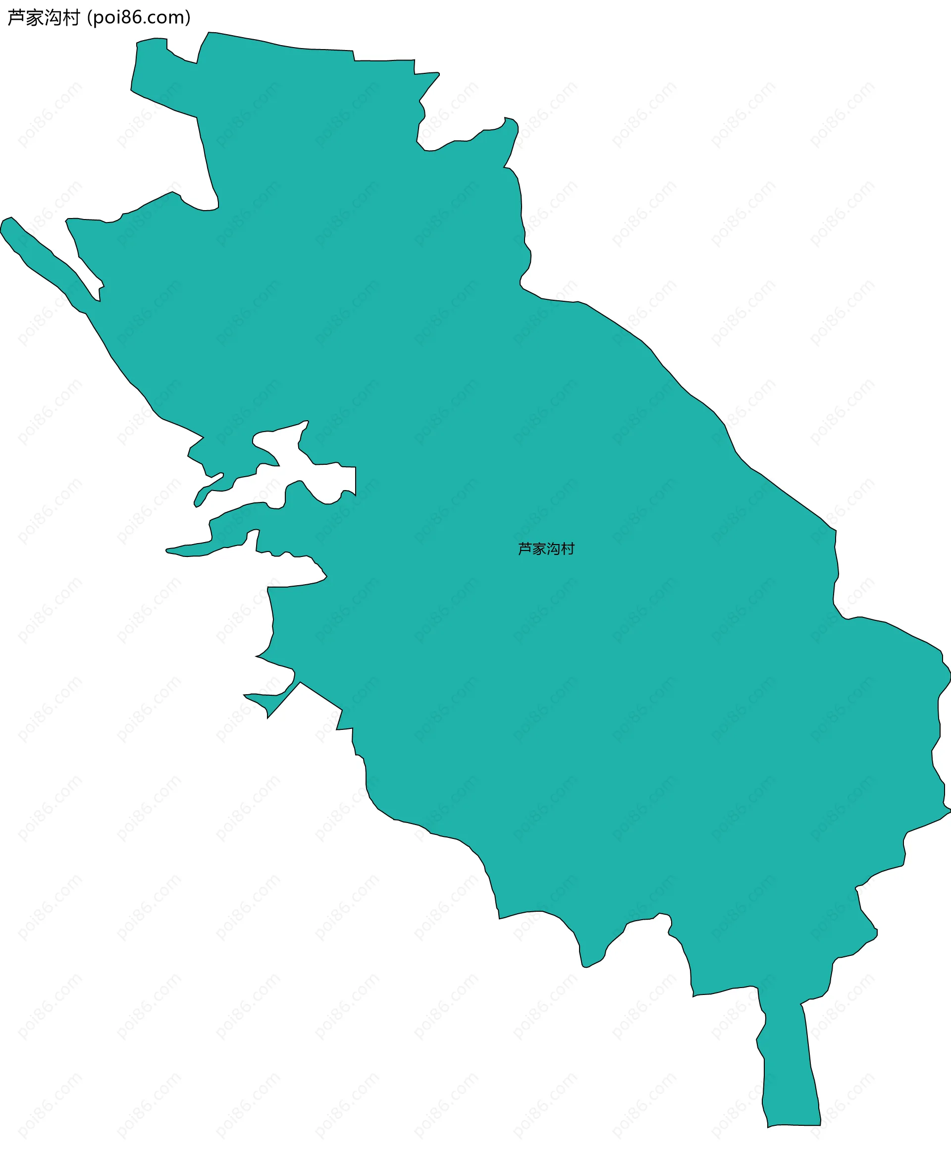 芦家沟村边界地图