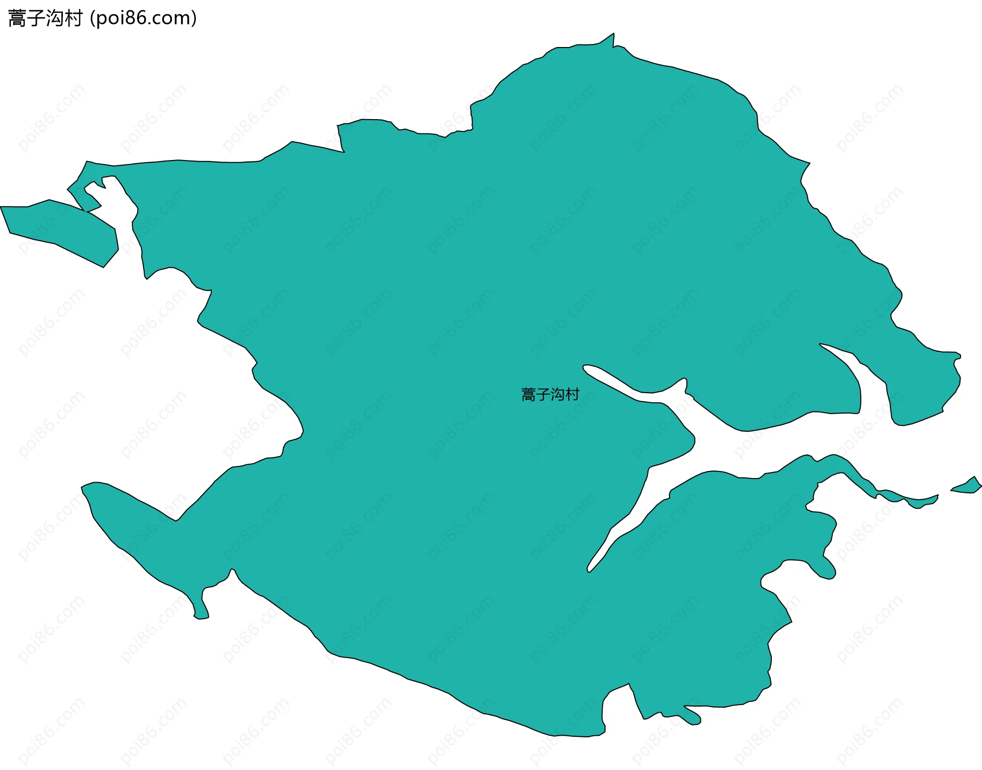 蒿子沟村边界地图