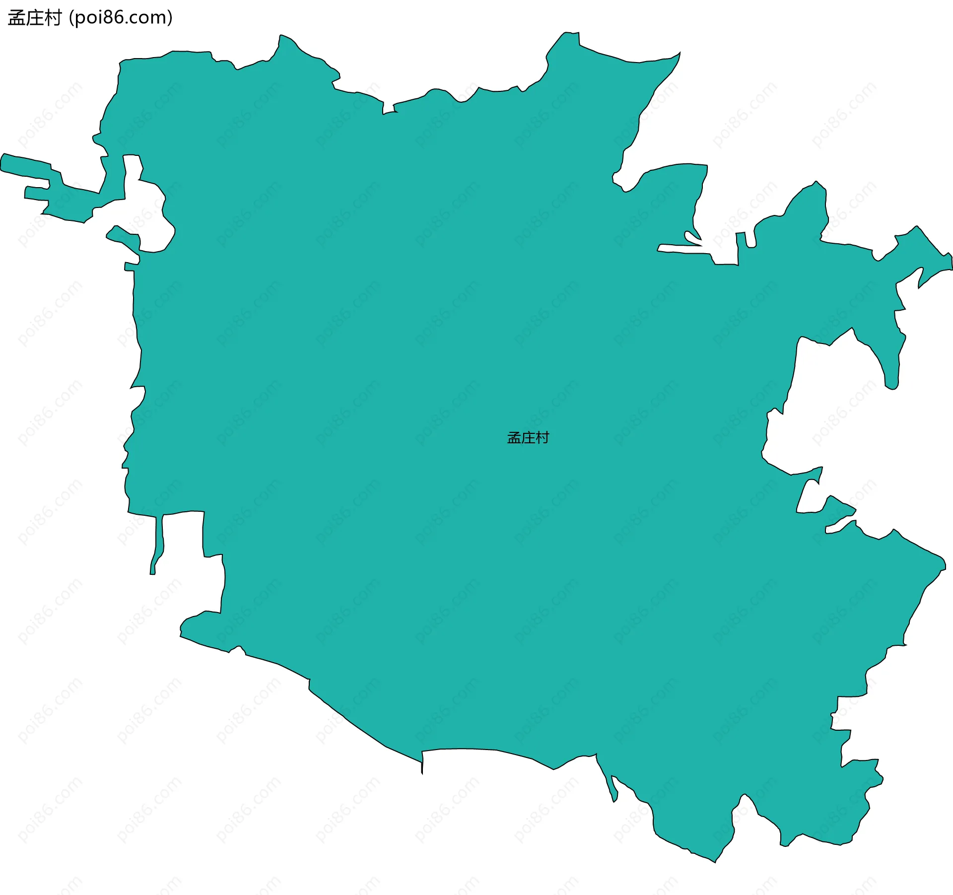 孟庄村边界地图