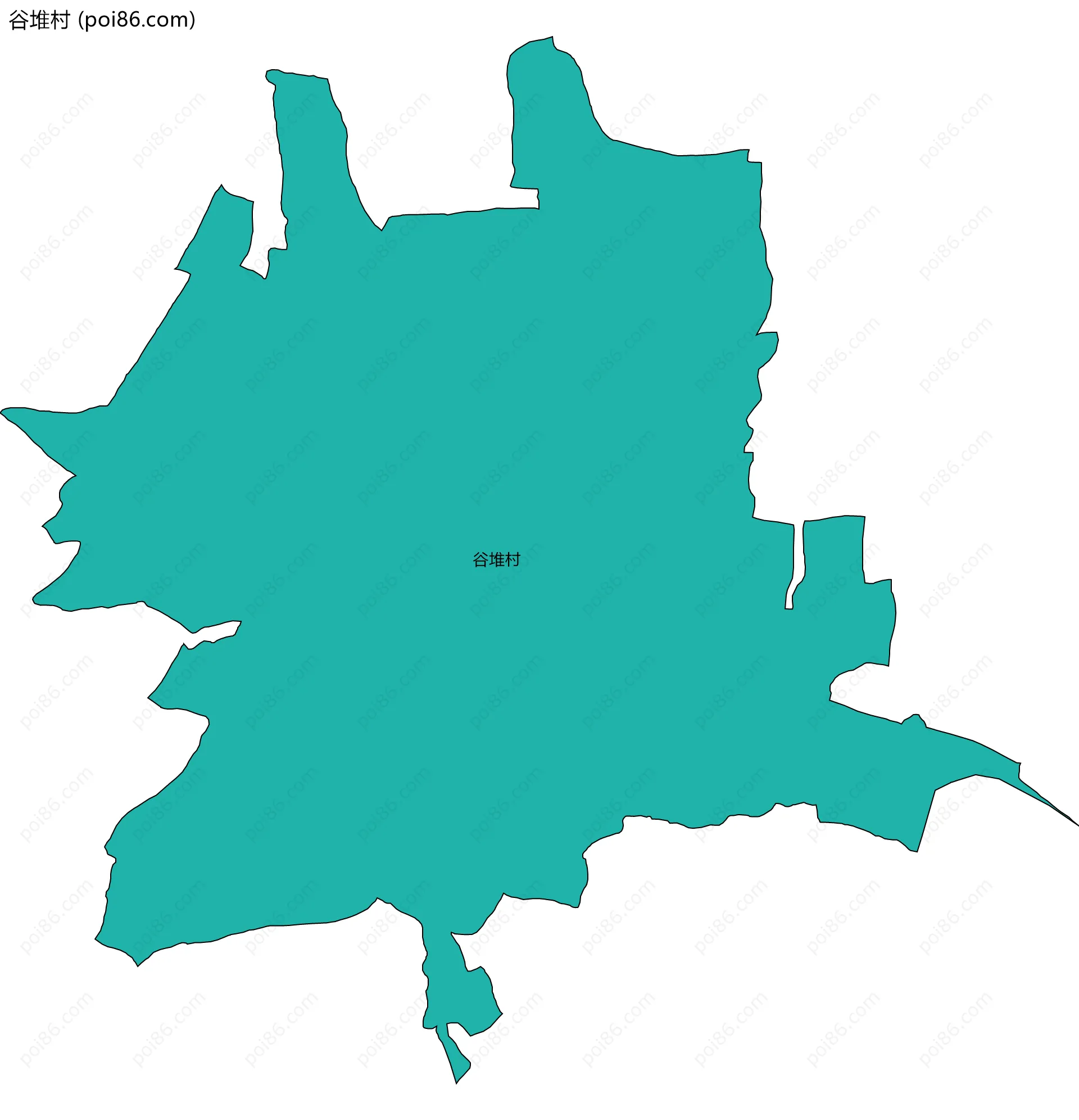 谷堆村边界地图