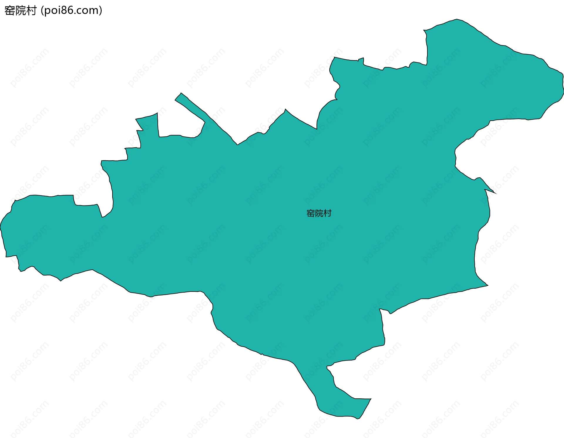 窑院村边界地图