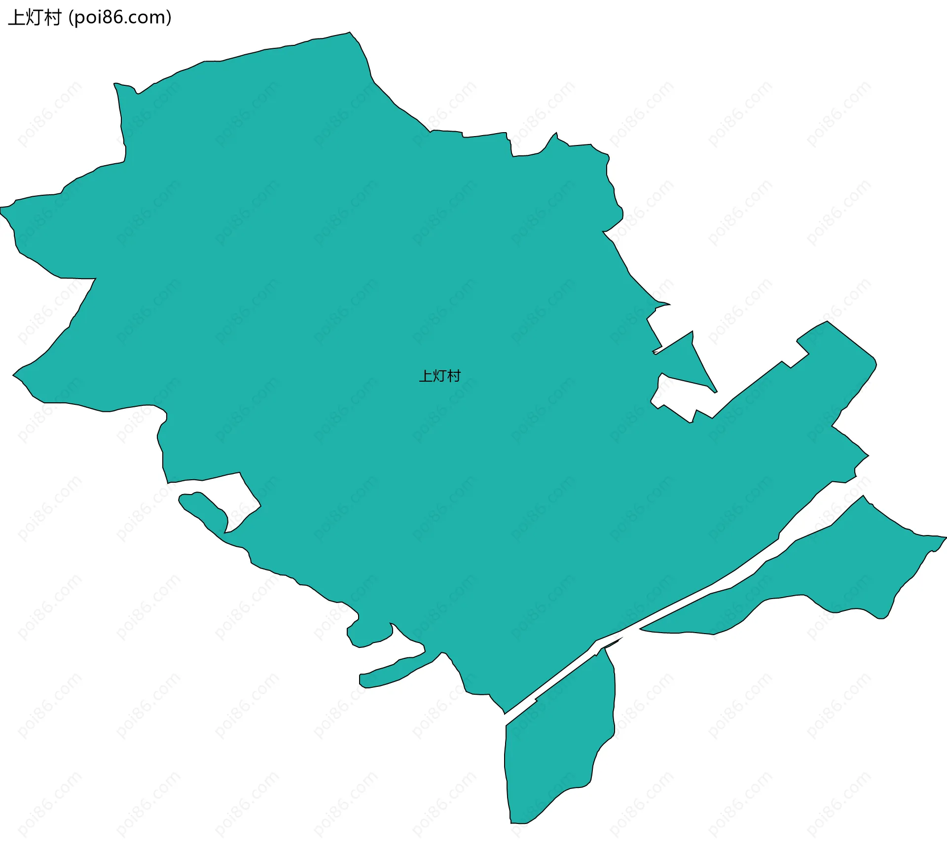 上灯村边界地图