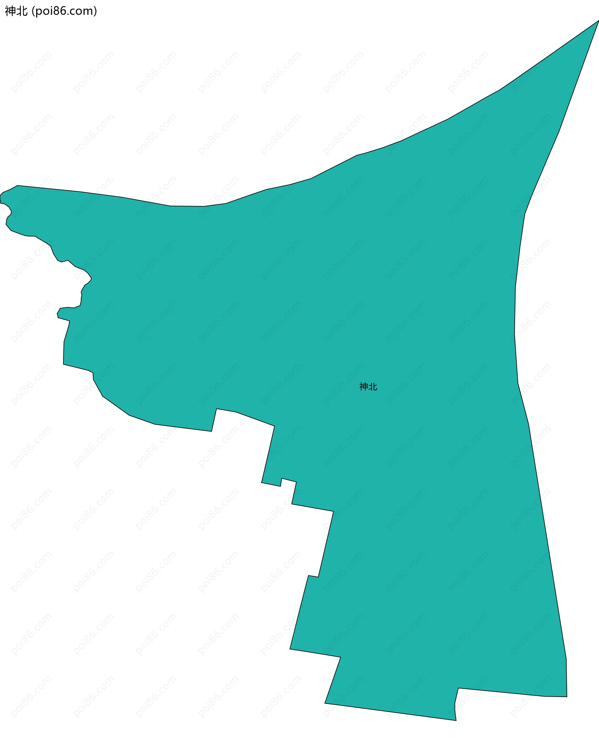 神北边界地图