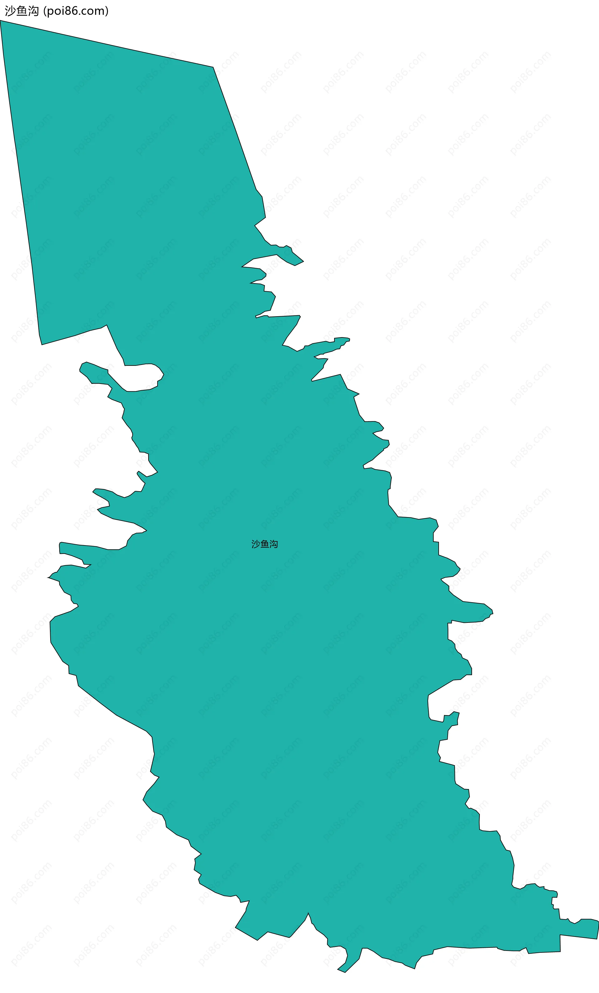 沙鱼沟边界地图