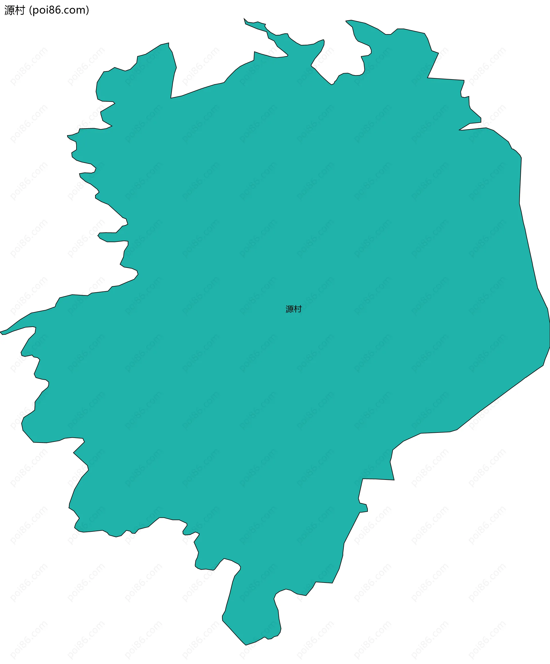 源村边界地图