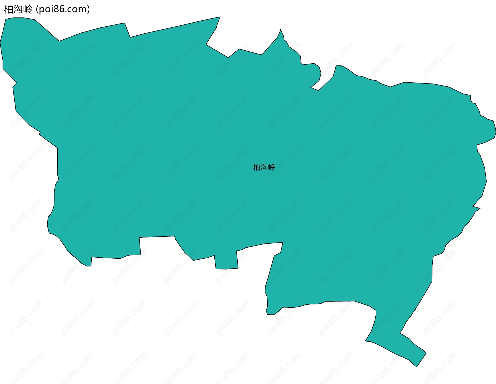 柏沟岭边界地图