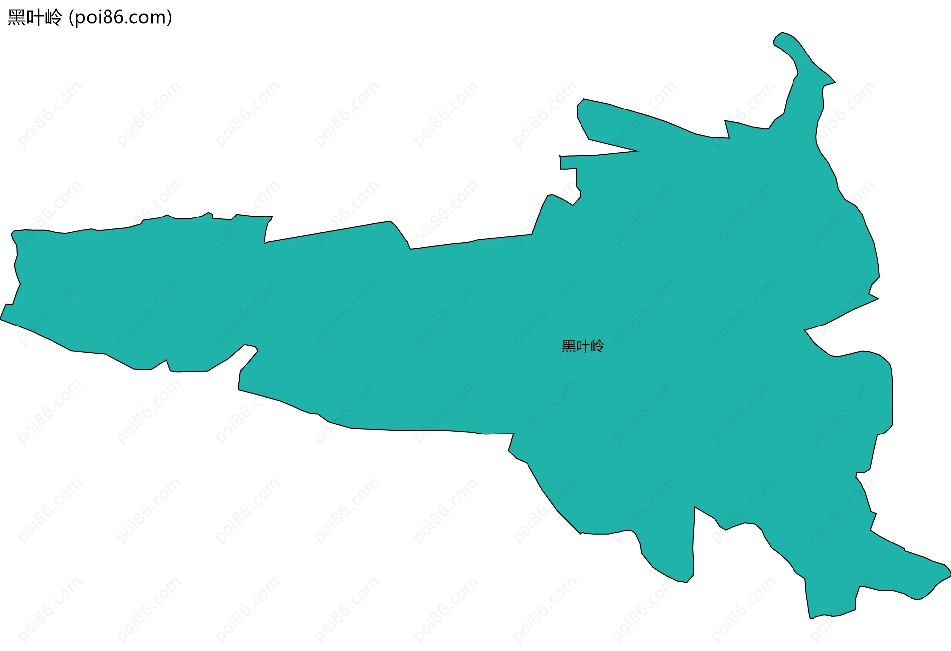 黑叶岭边界地图