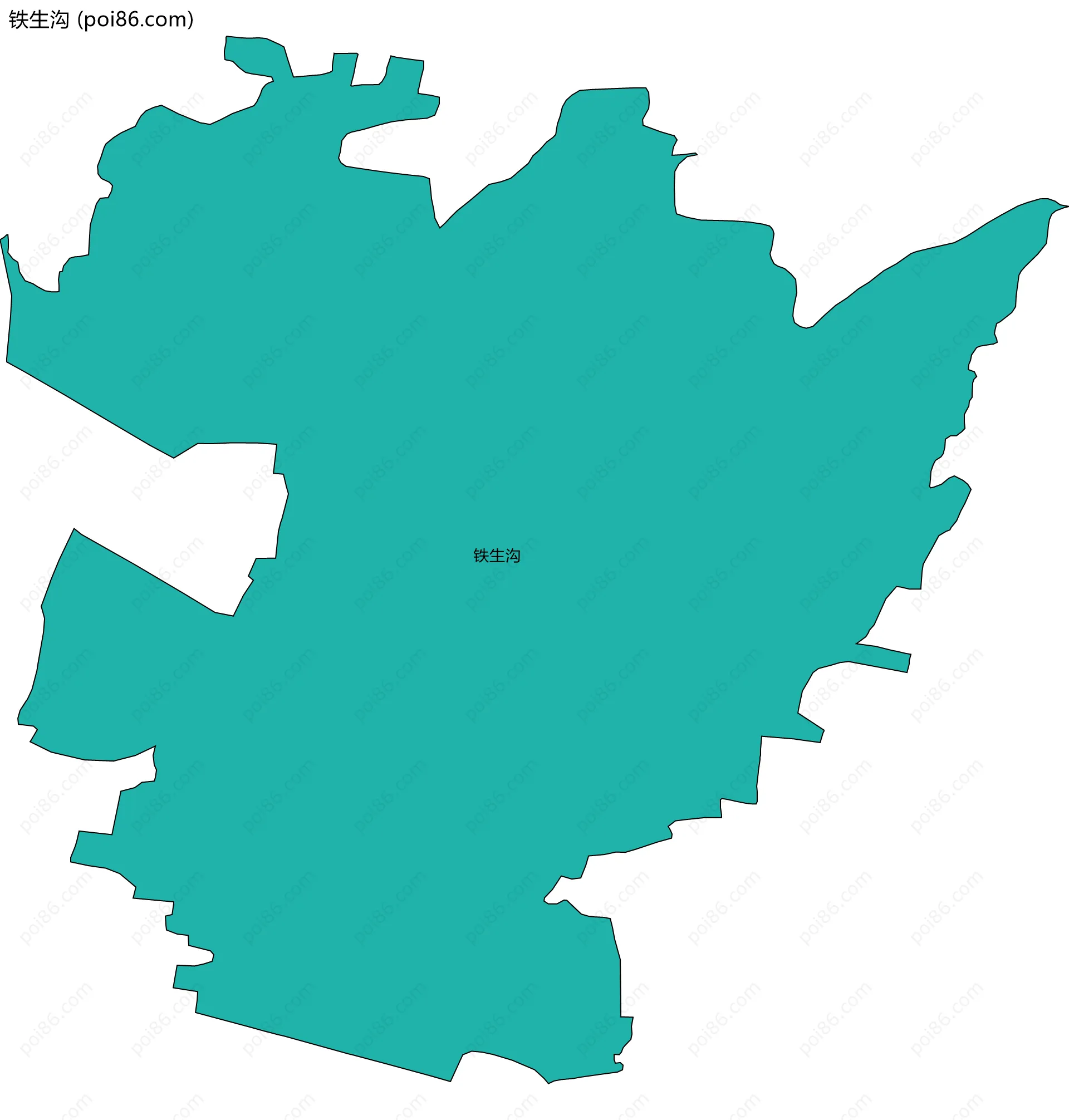 铁生沟边界地图