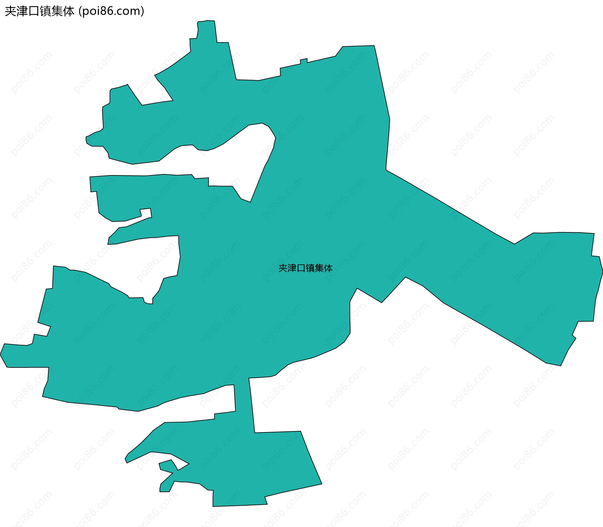 夹津口镇集体边界地图