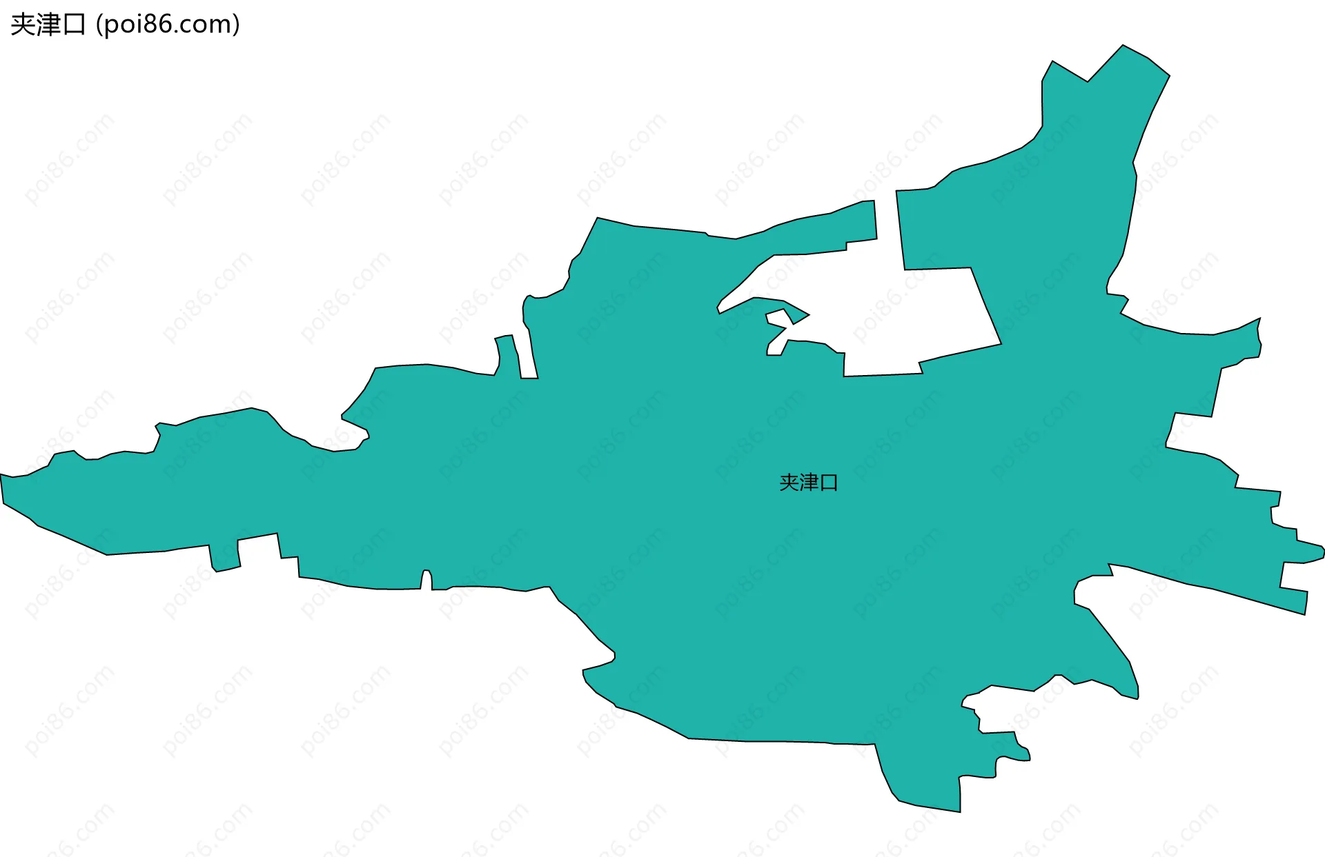 夹津口边界地图