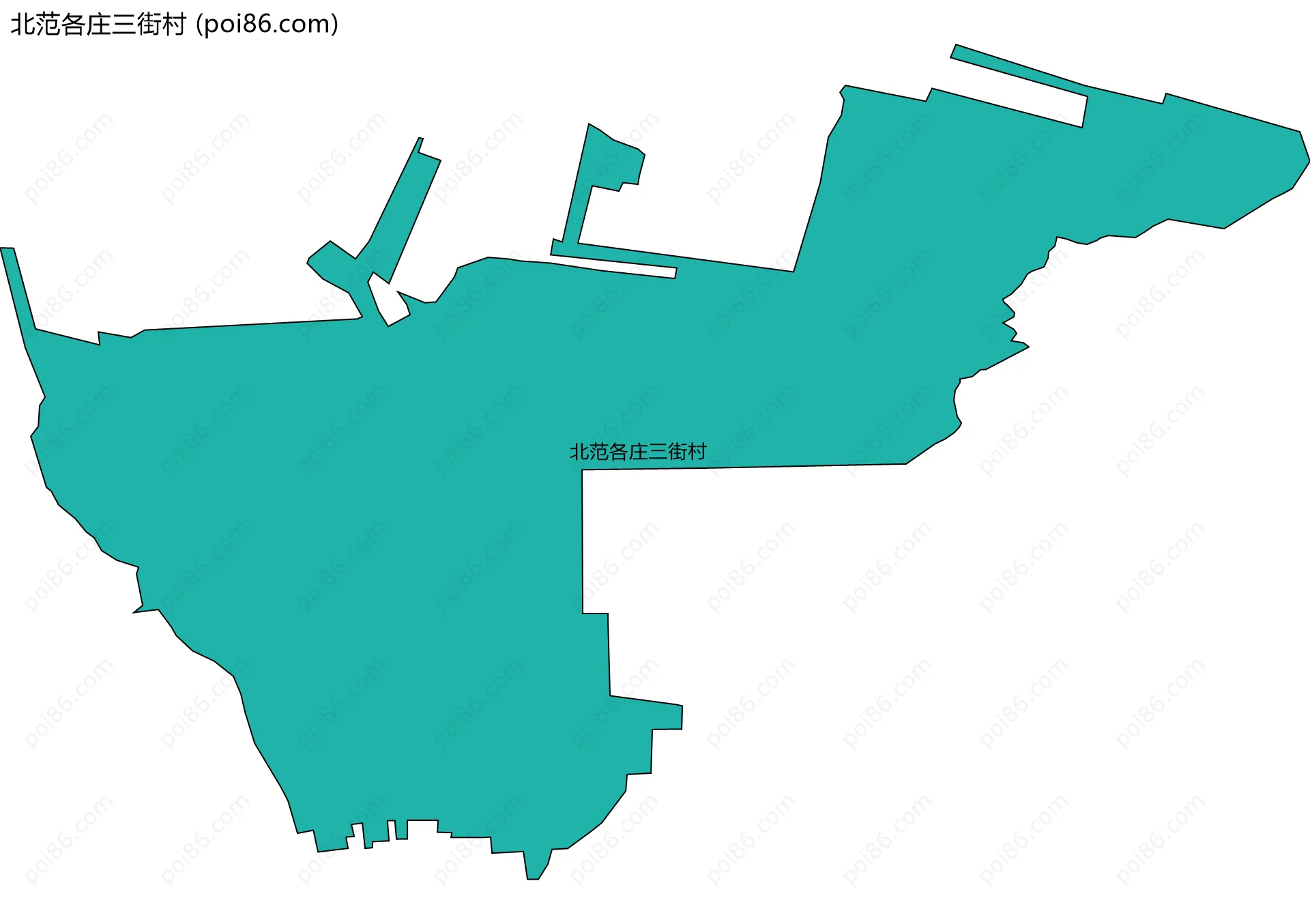 北范各庄三街村边界地图