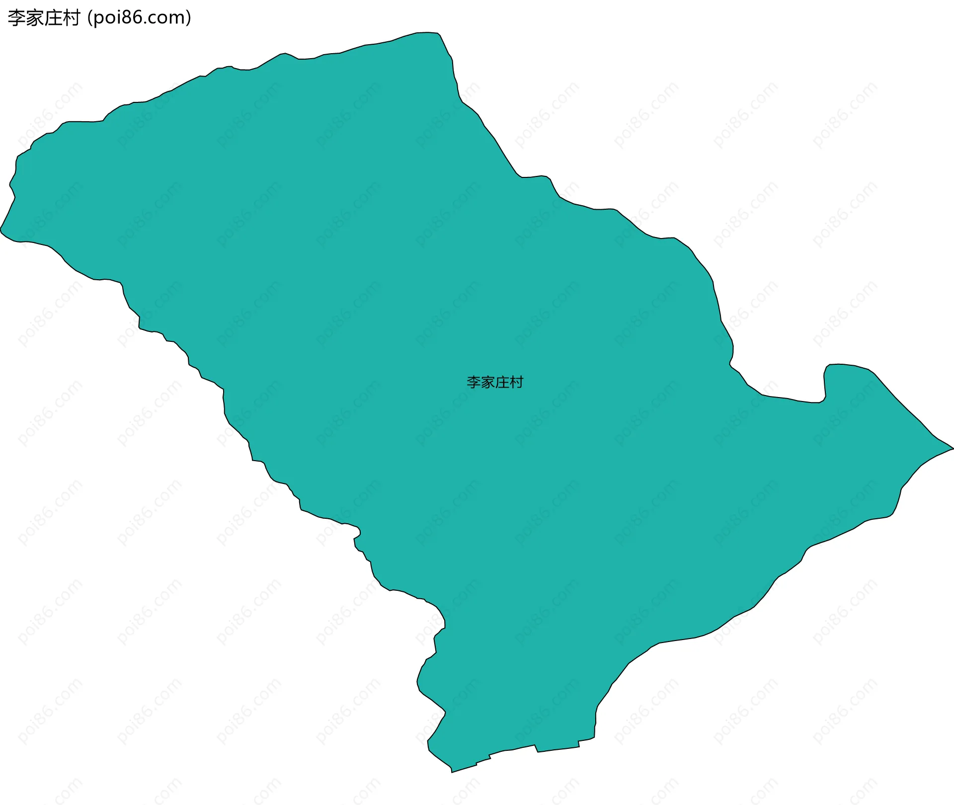 李家庄村边界地图