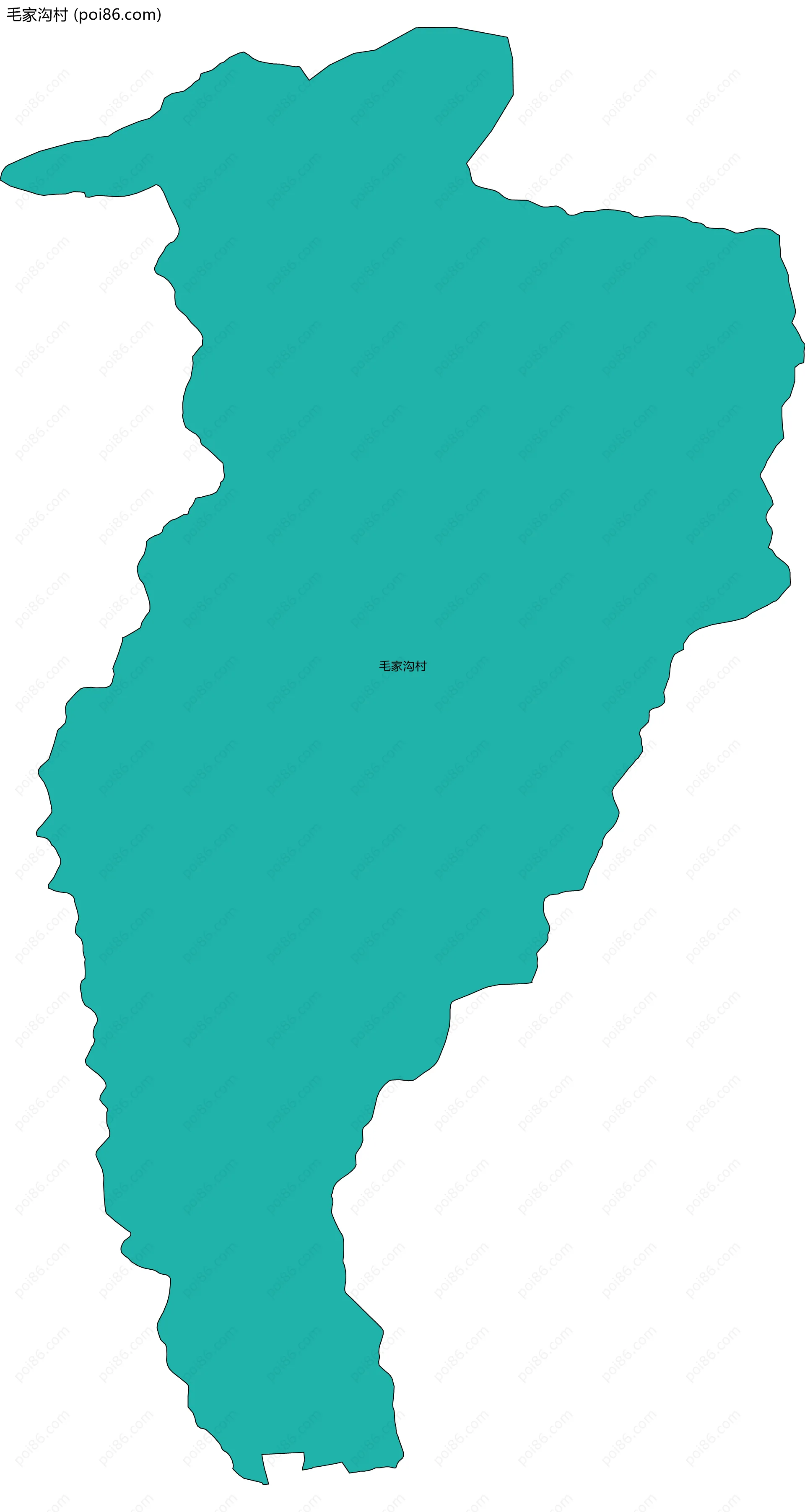 毛家沟村边界地图