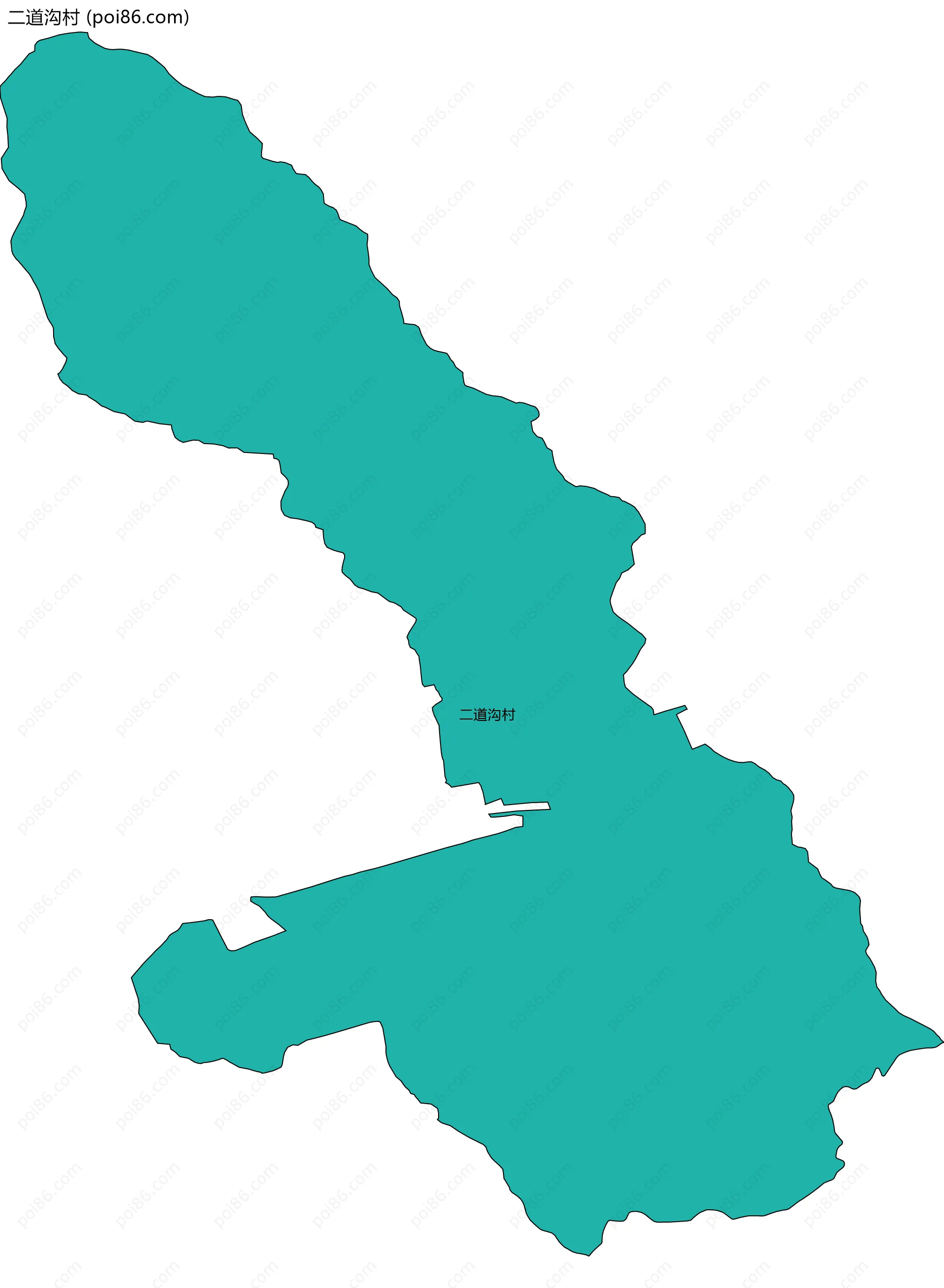 二道沟村边界地图