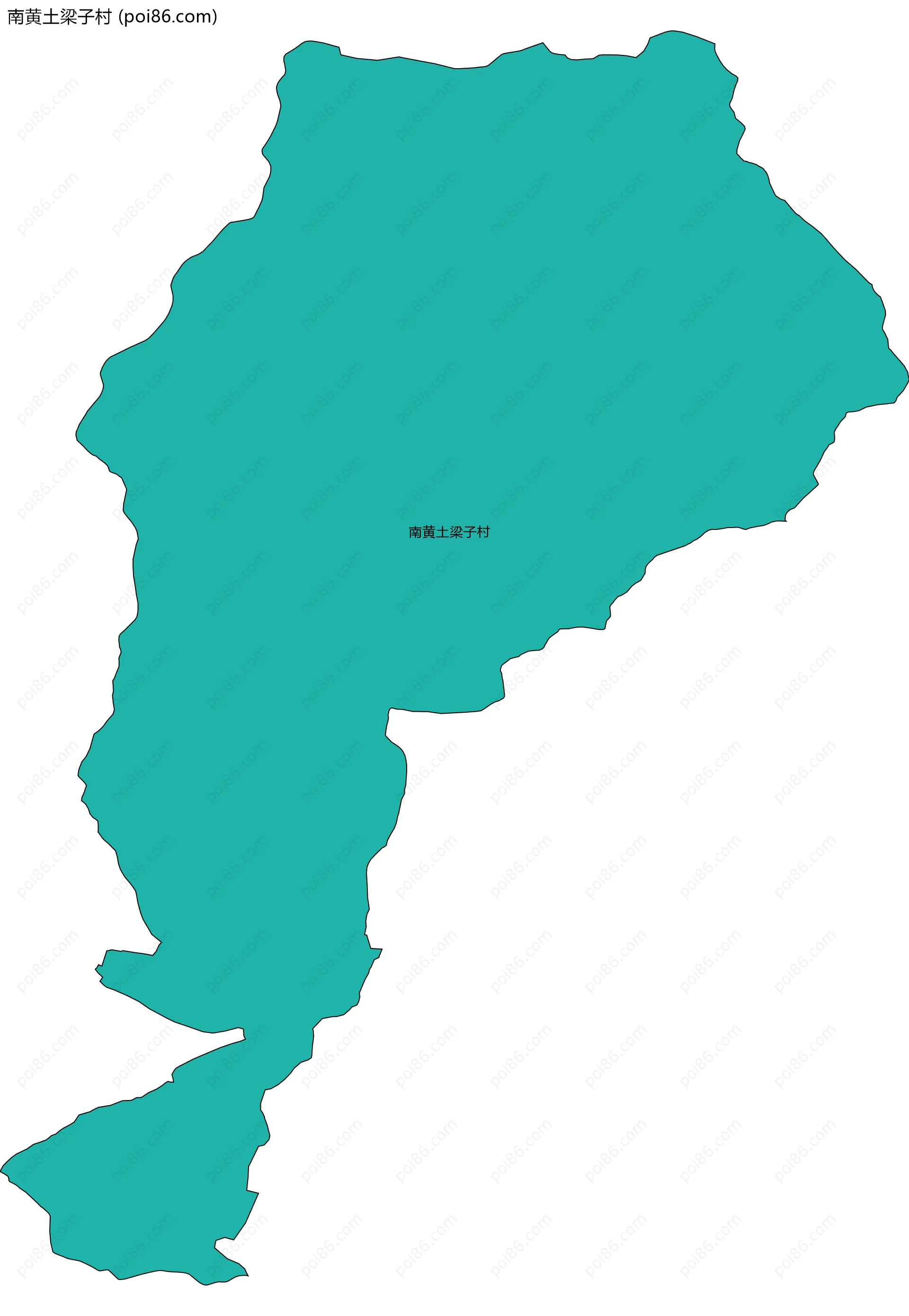 南黄土梁子村边界地图