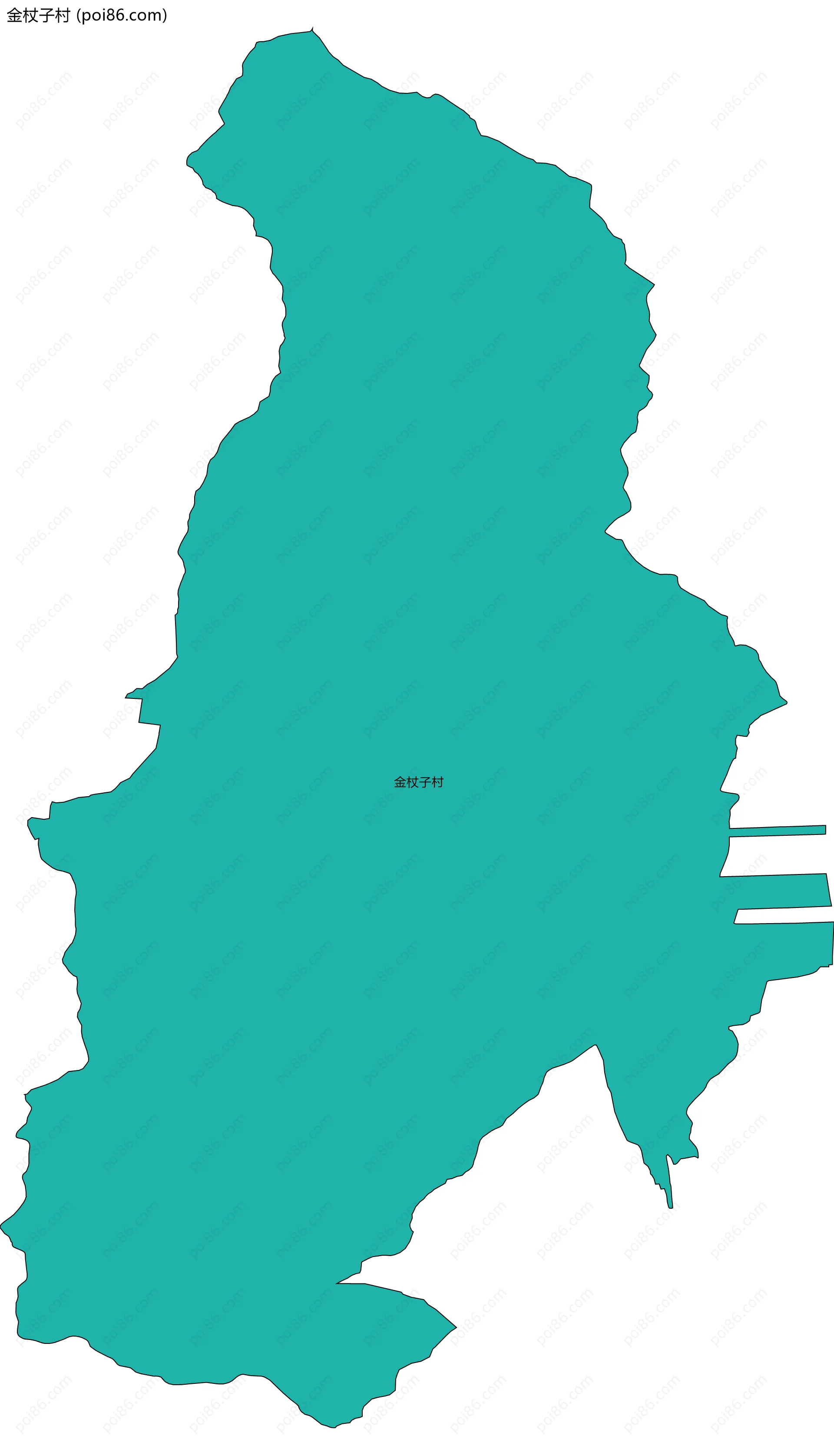 金杖子村边界地图