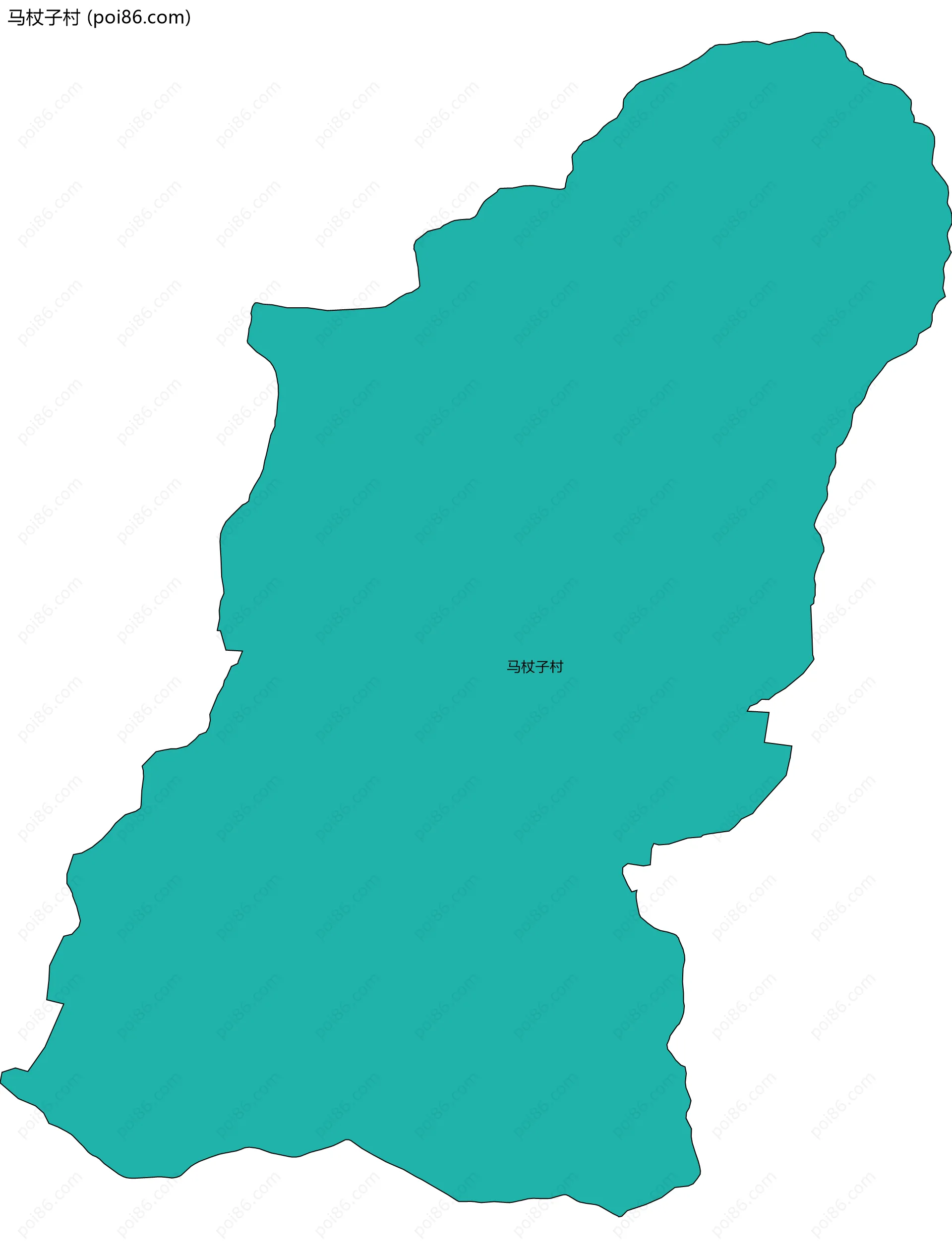 马杖子村边界地图