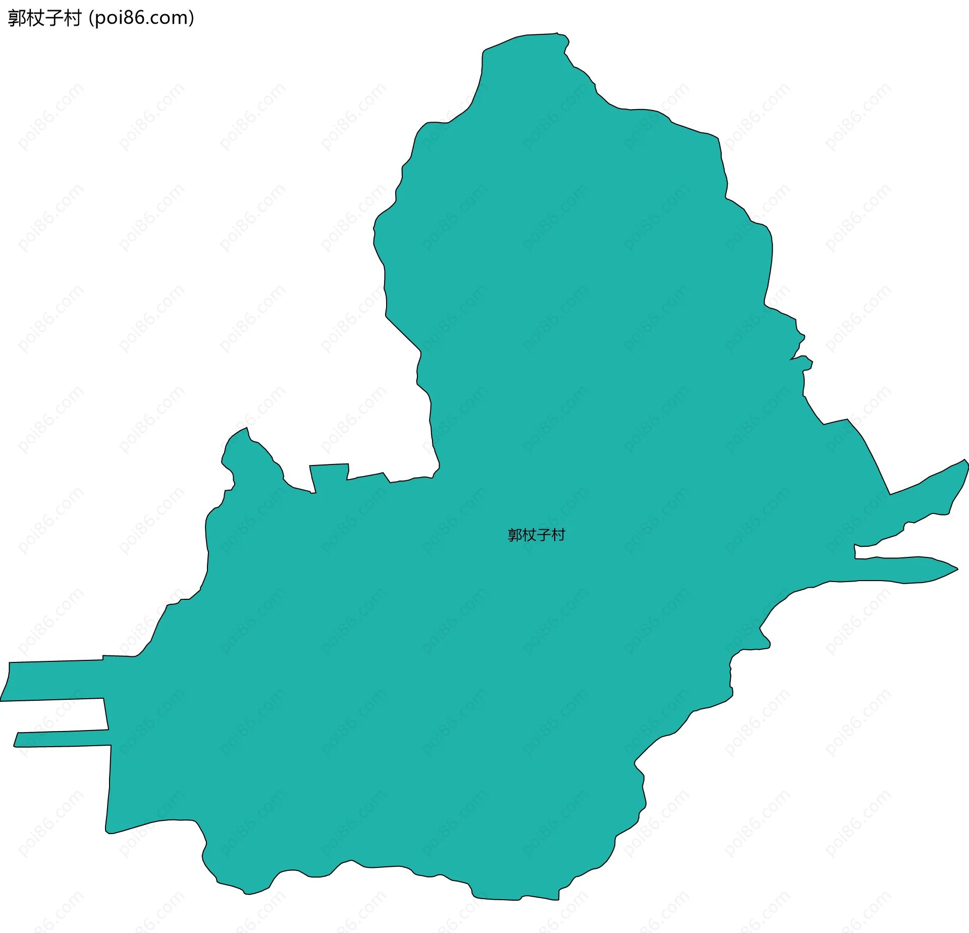 郭杖子村边界地图
