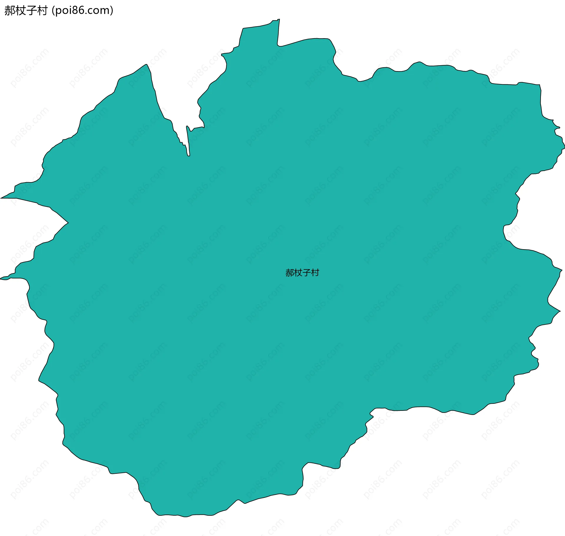 郝杖子村边界地图