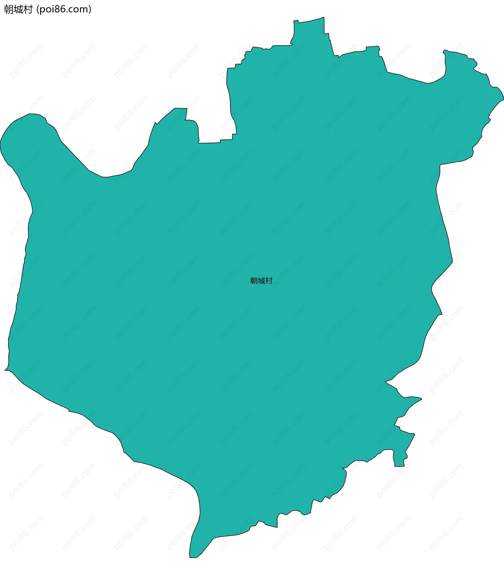 朝城村边界地图