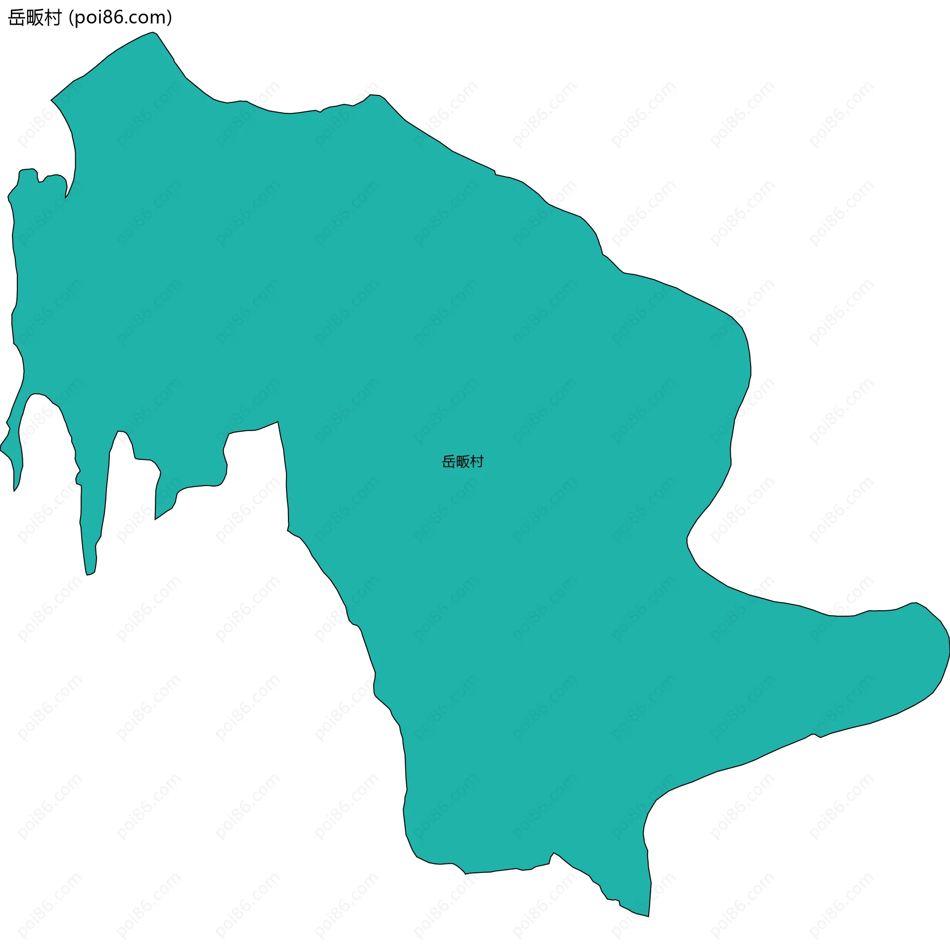 岳畈村边界地图