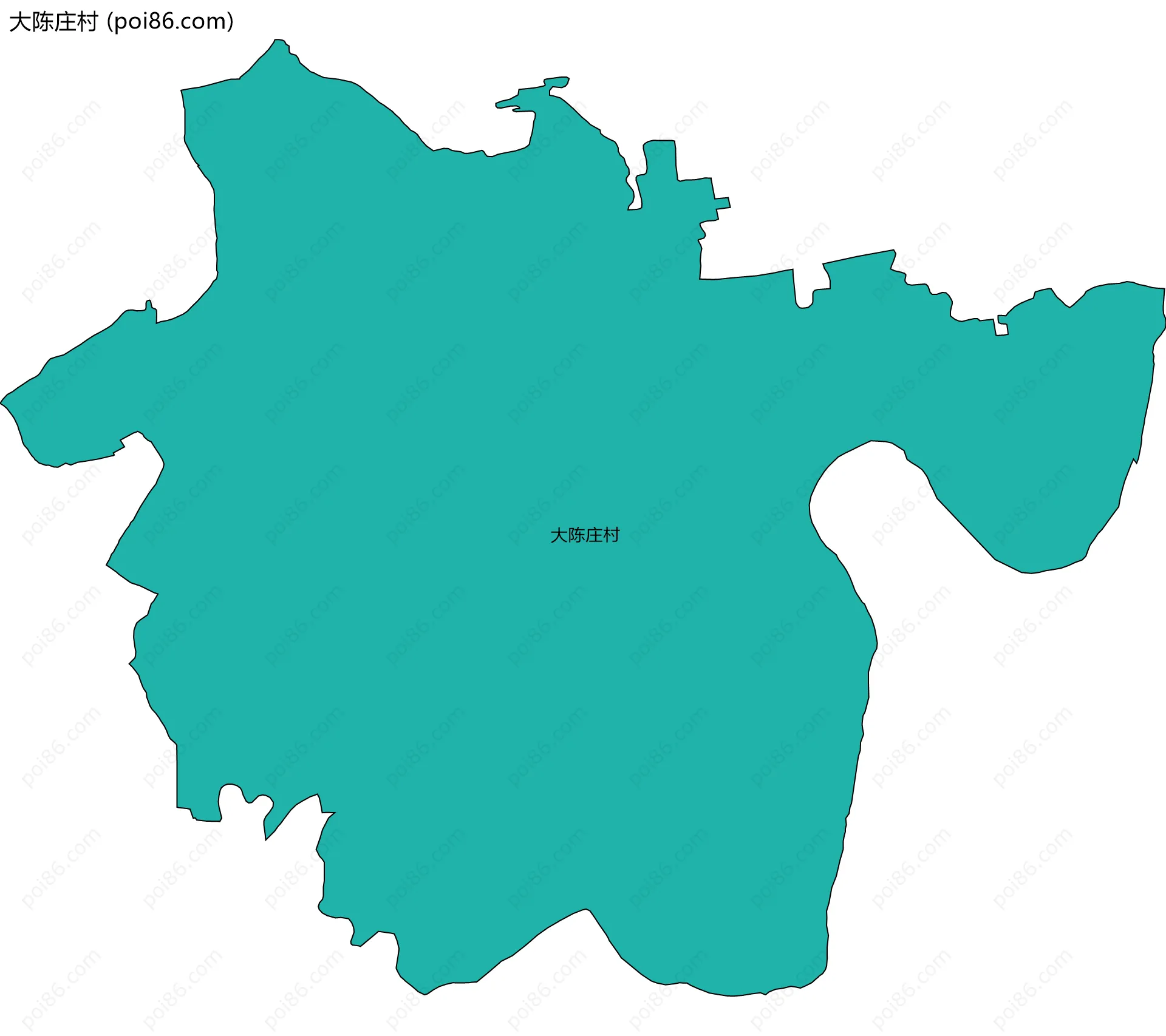大陈庄村边界地图