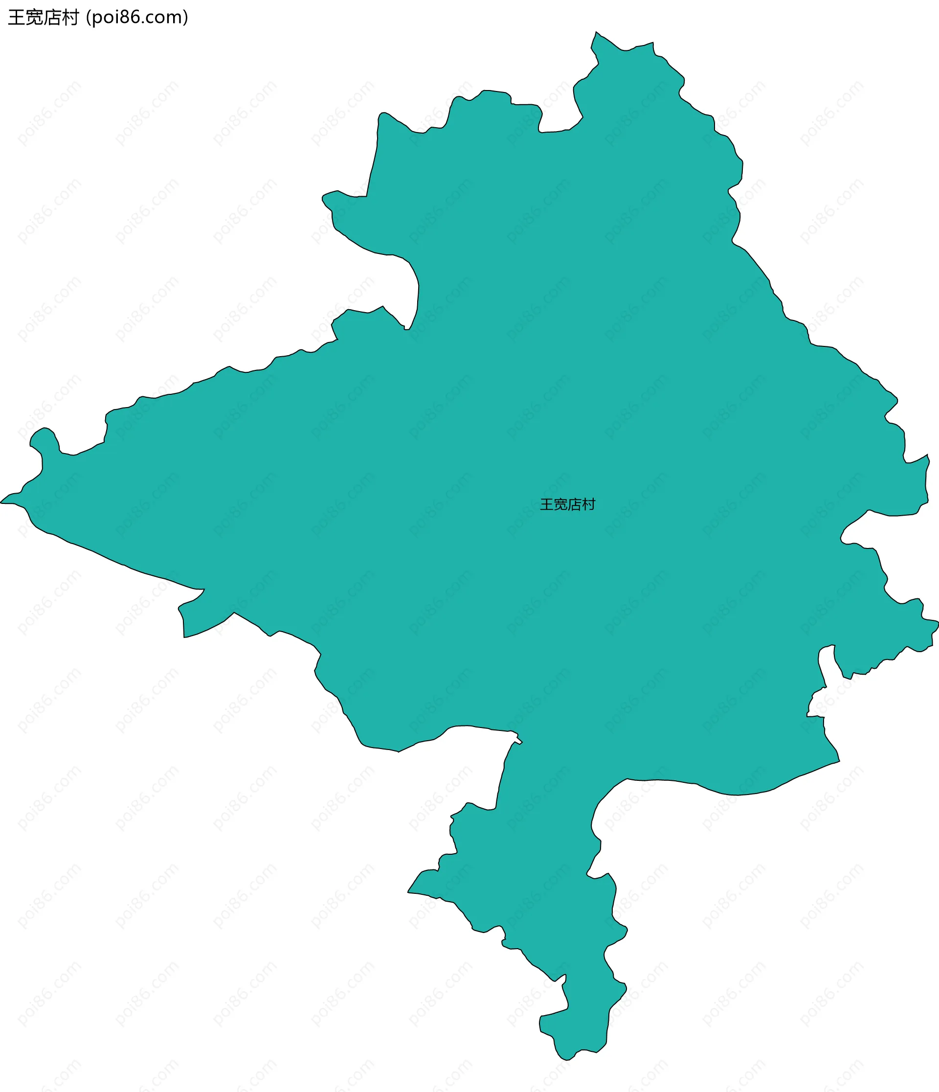 王宽店村边界地图