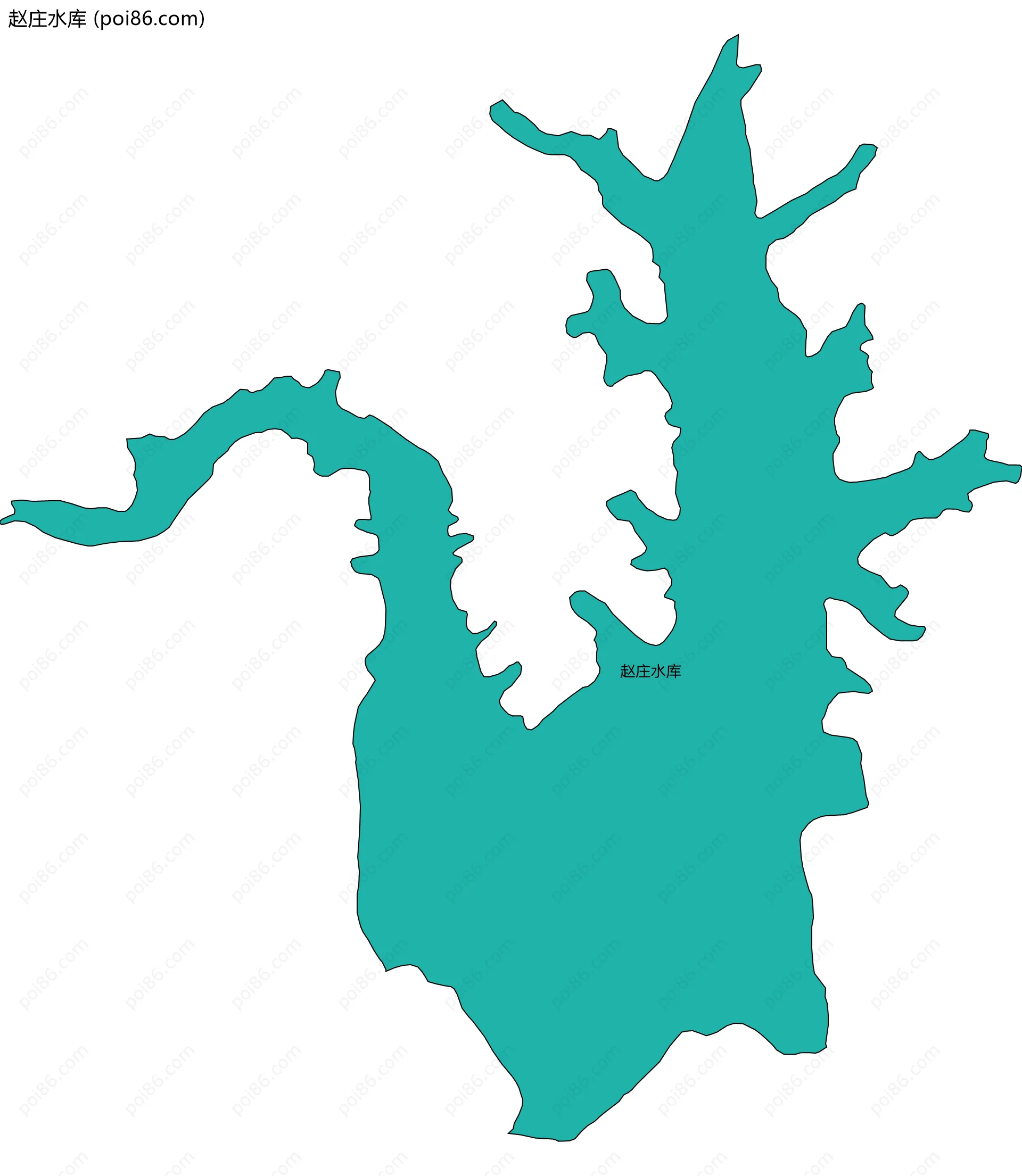 赵庄水库边界地图