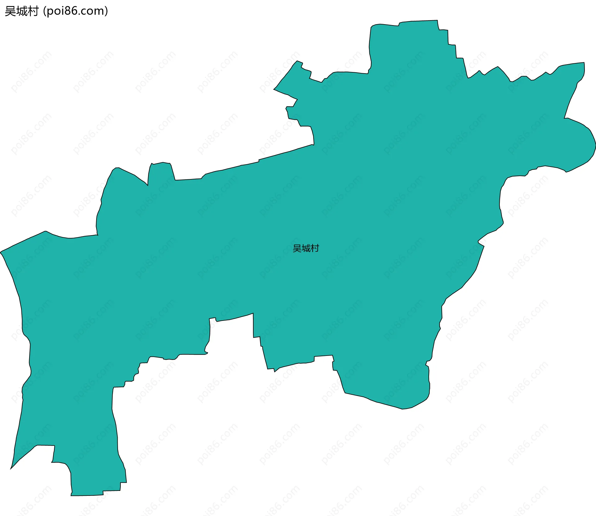 吴城村边界地图