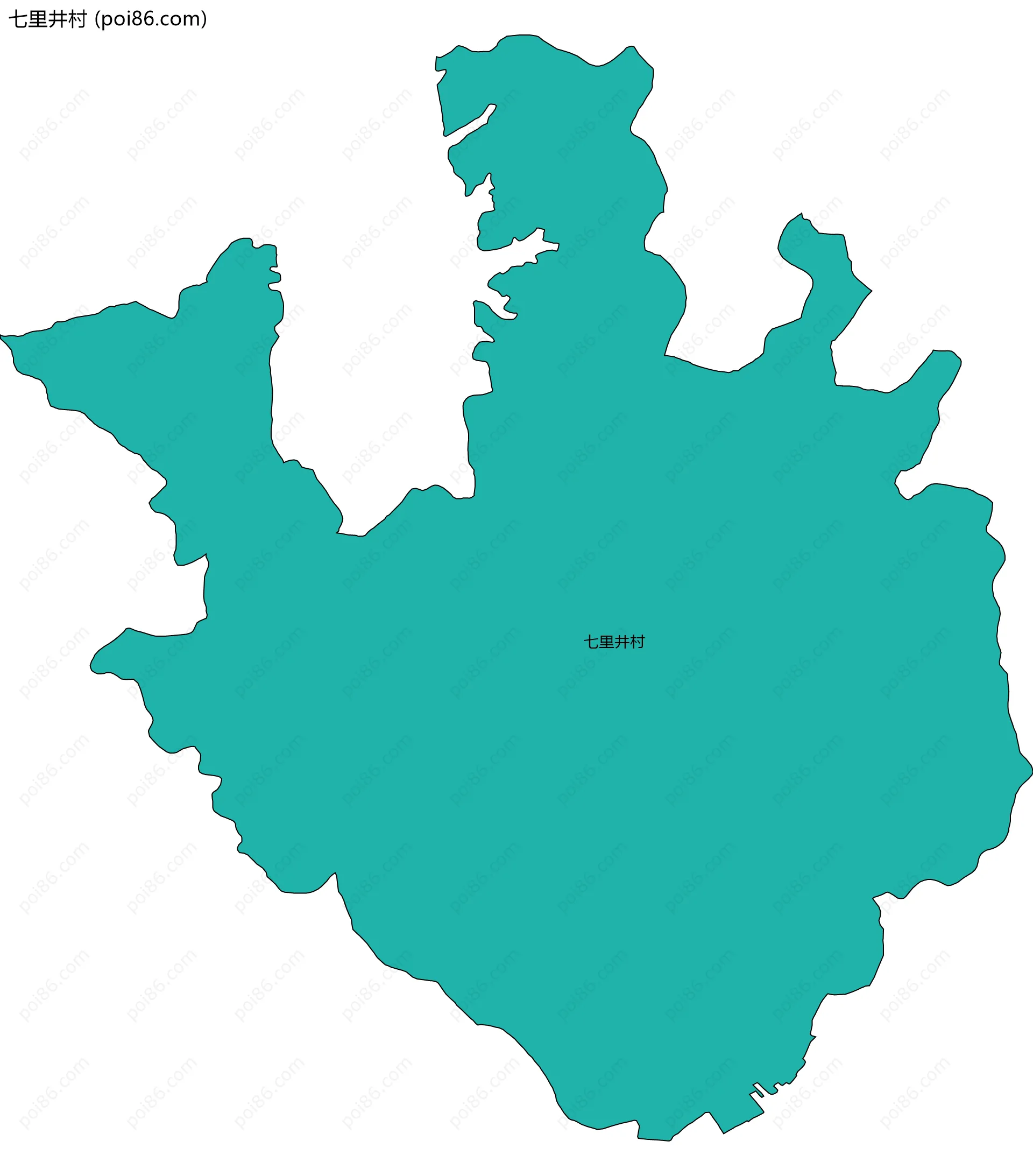 七里井村边界地图