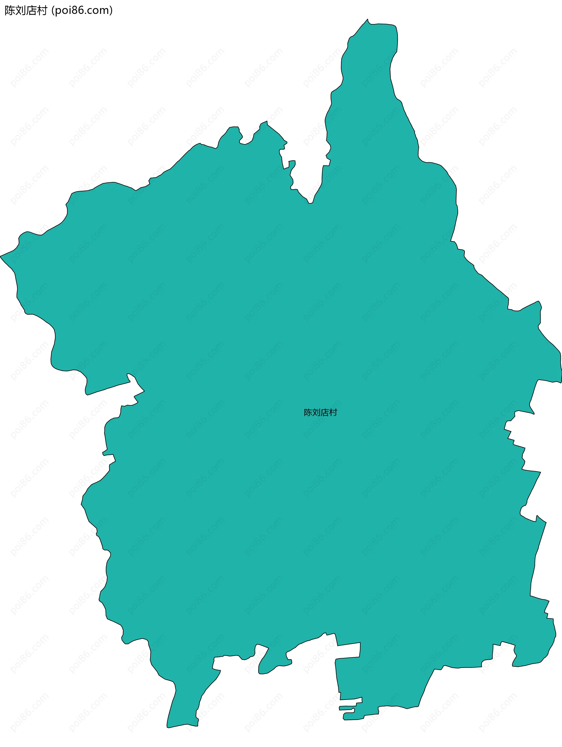 陈刘店村边界地图