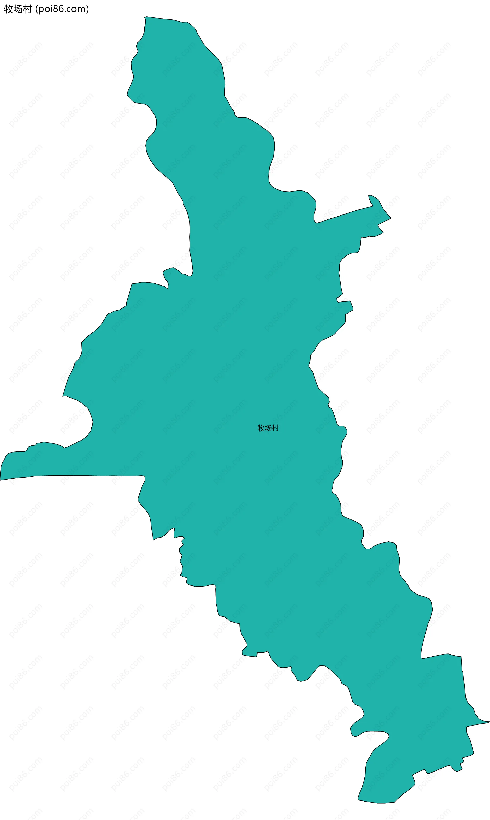 牧场村边界地图