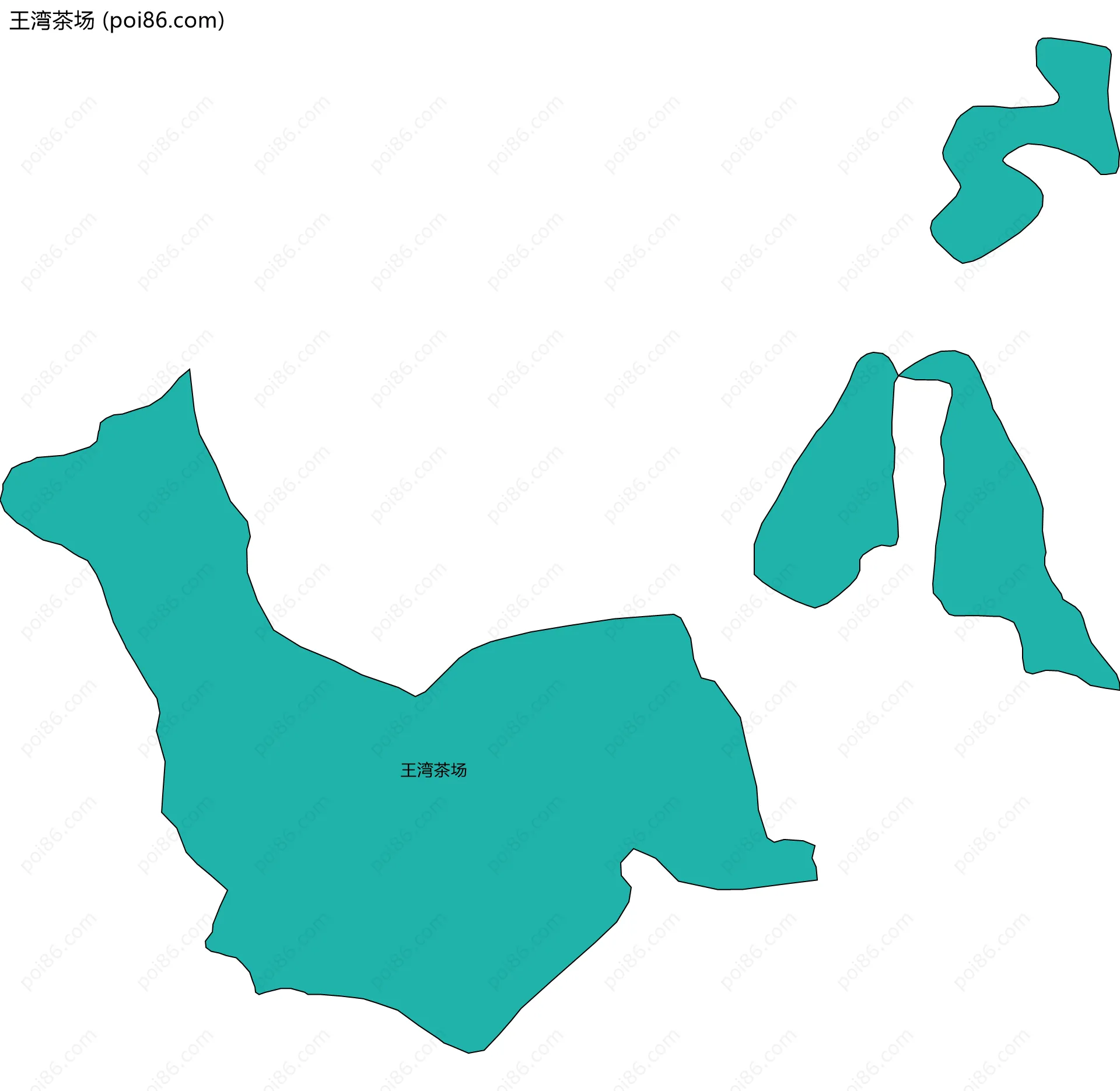 王湾茶场边界地图