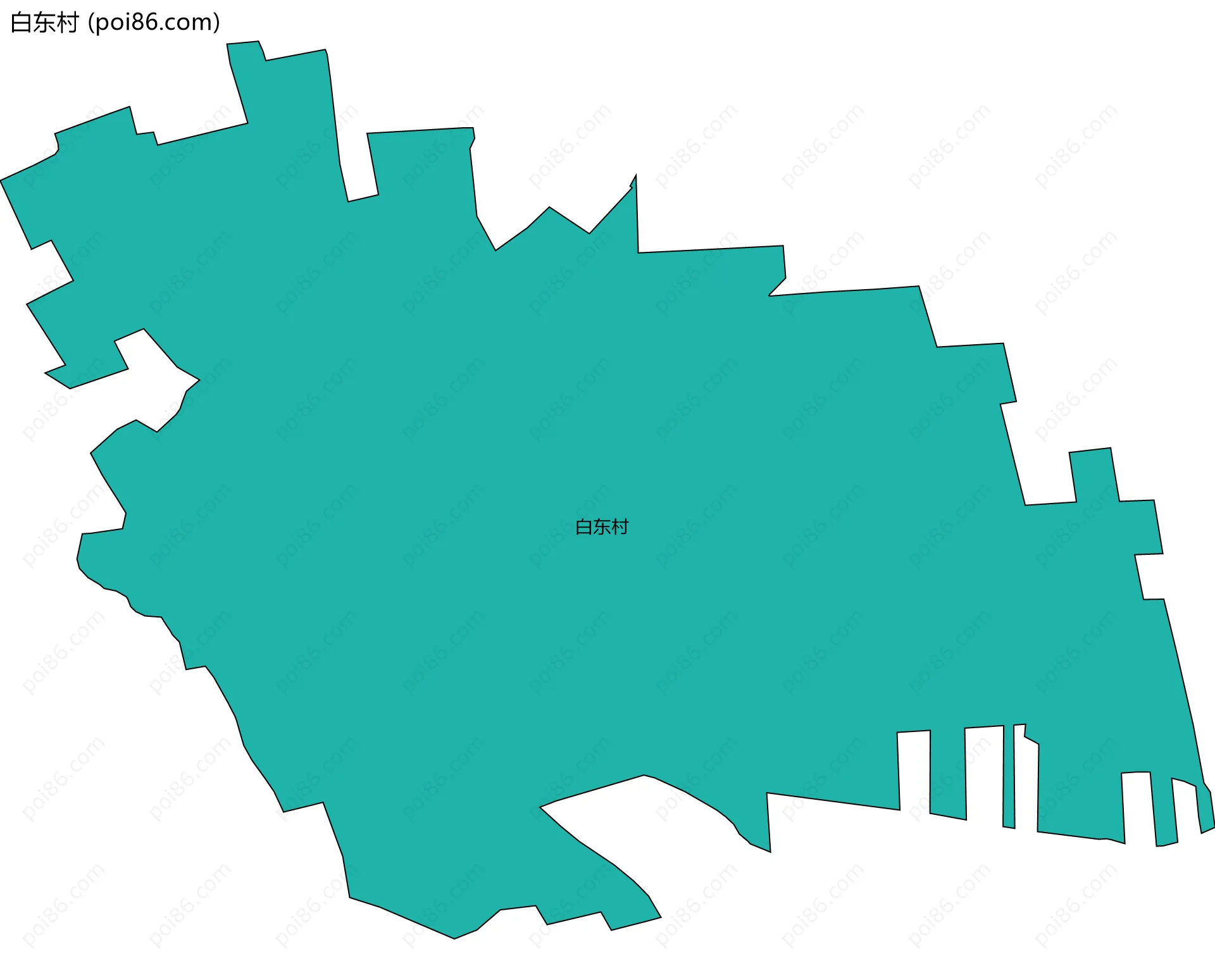 白东村边界地图