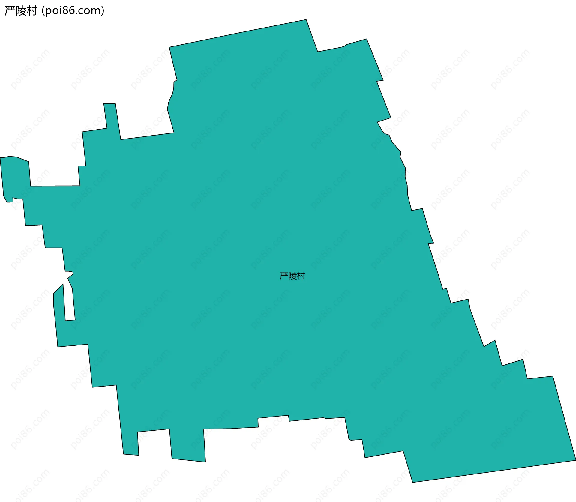 严陵村边界地图