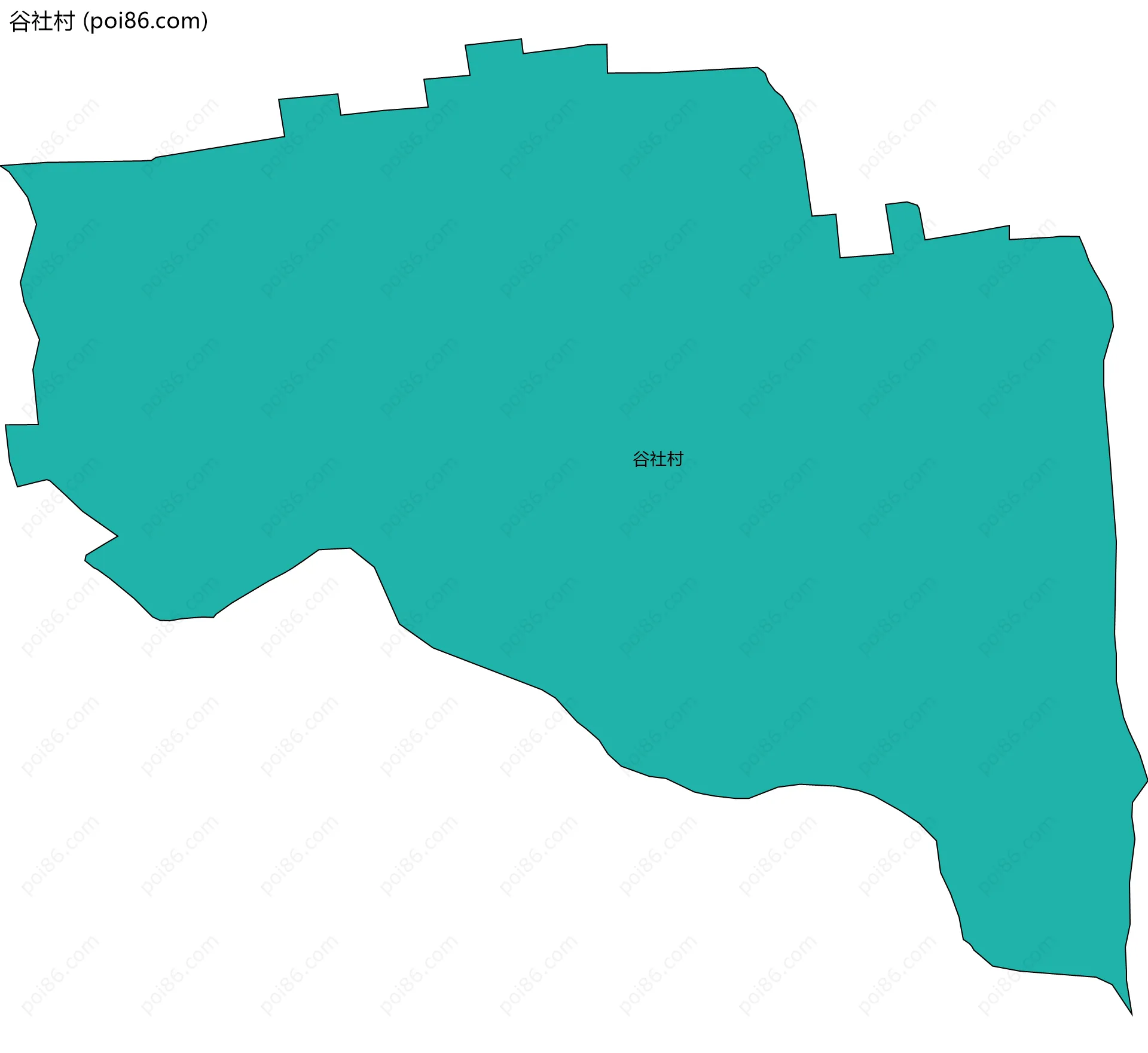 谷社村边界地图