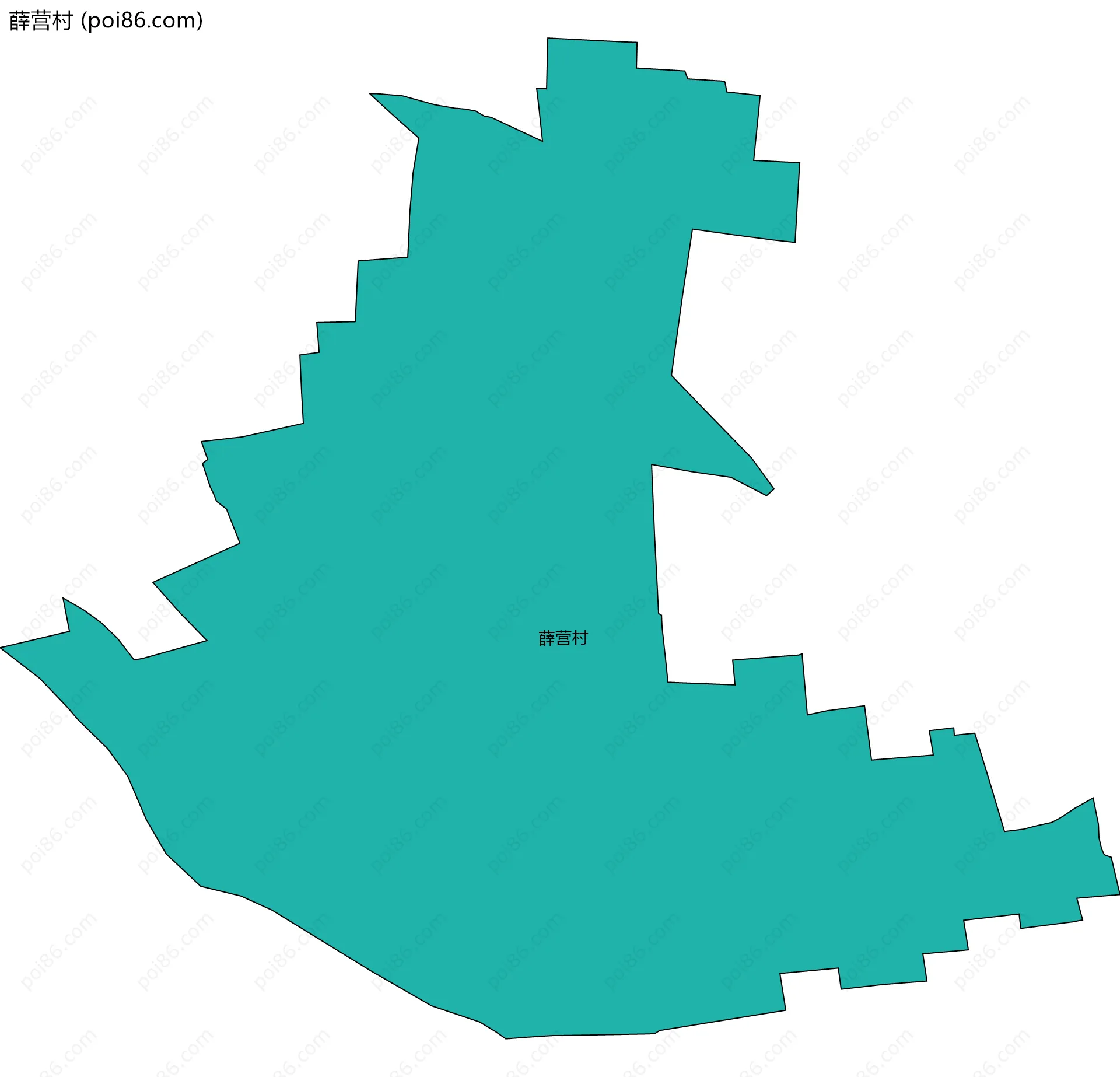薛营村边界地图