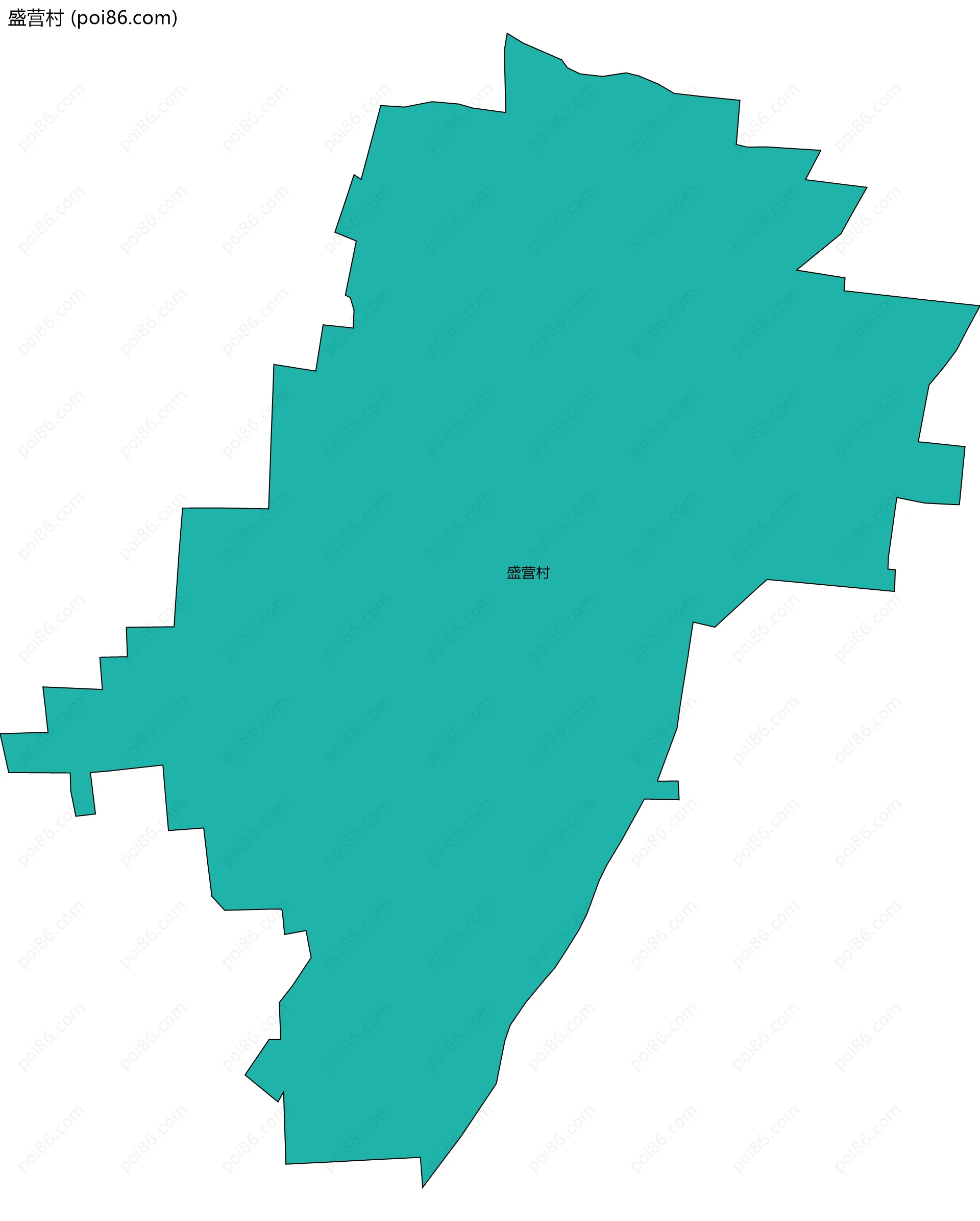 盛营村边界地图